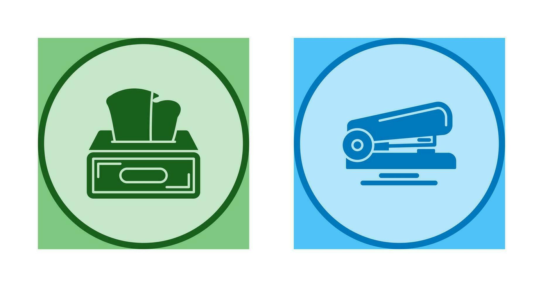 Tissue Box and Stapler Icon vector