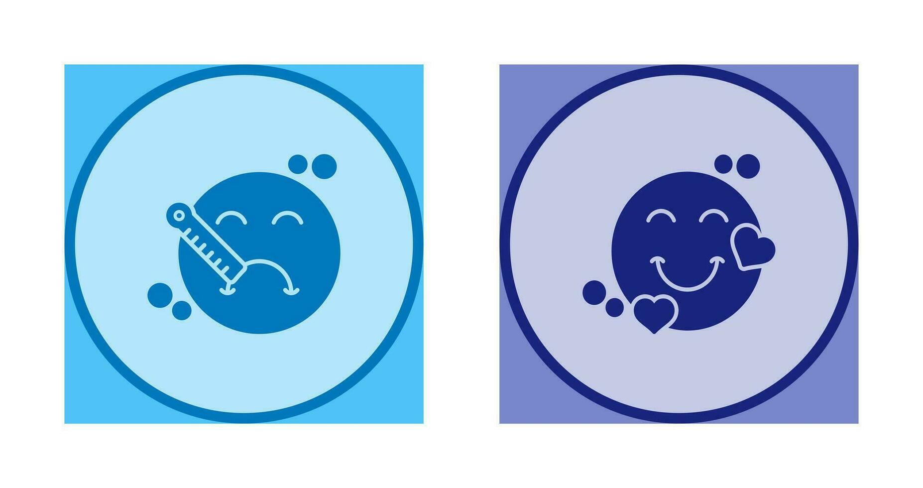 Sick and Heart Icon vector