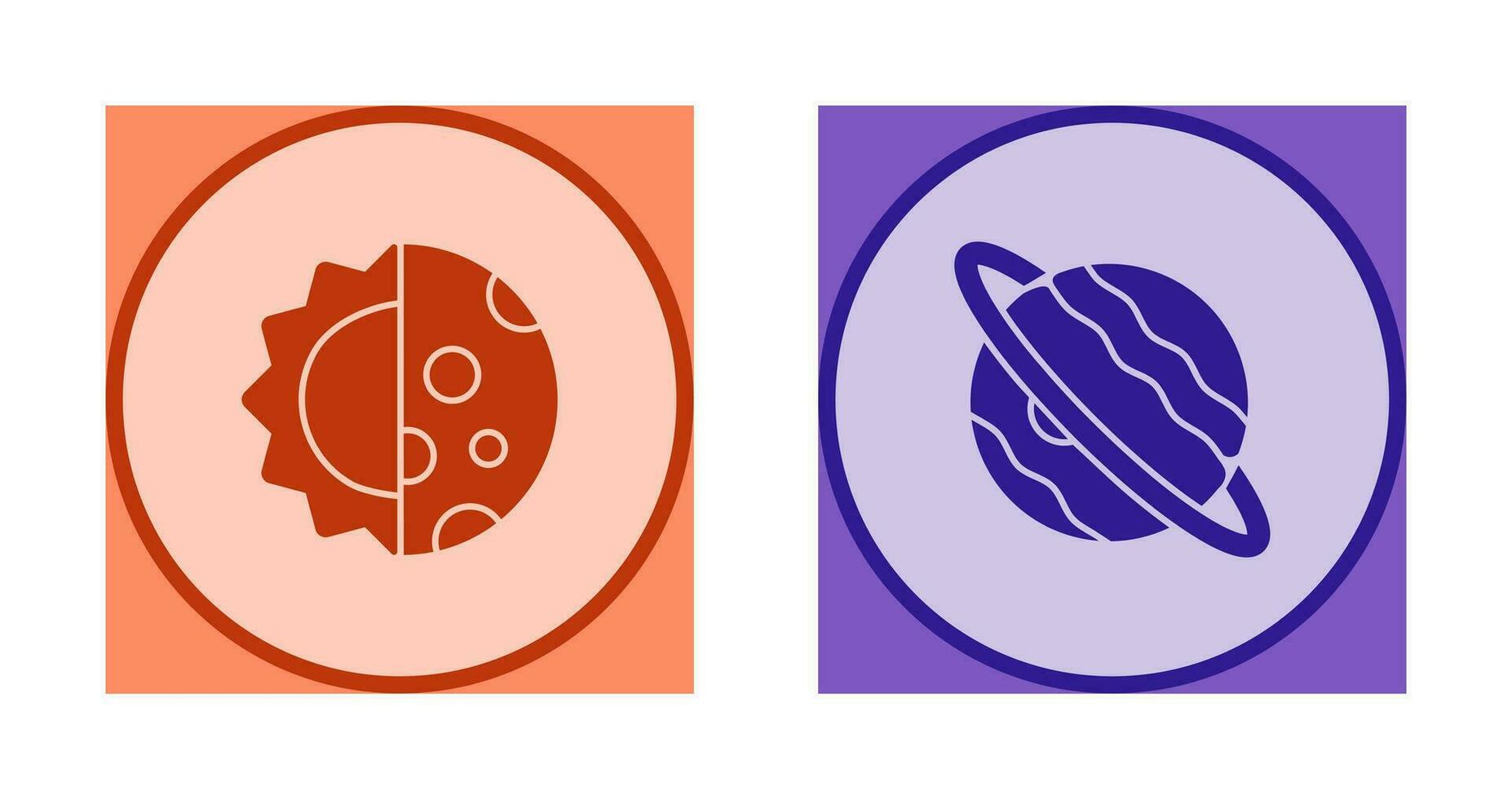 day and night and planet Icon vector