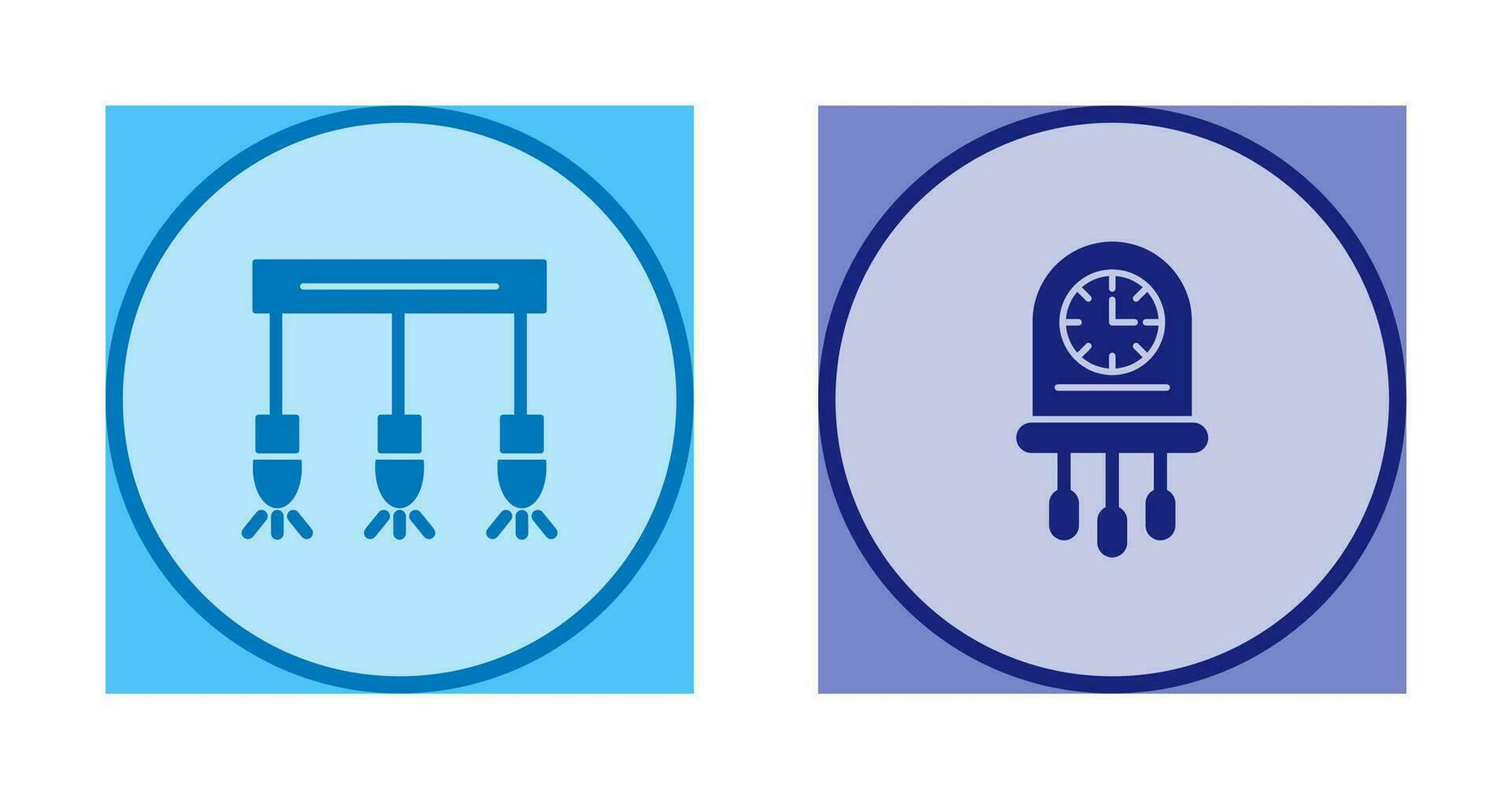 Light and Clock Icon vector