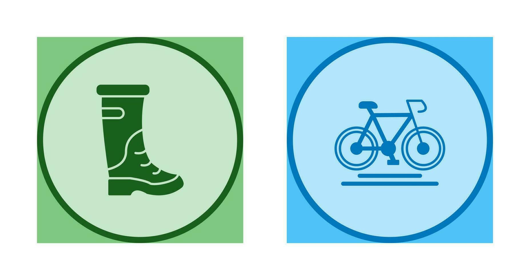 lluvia botas y ciclismo icono vector