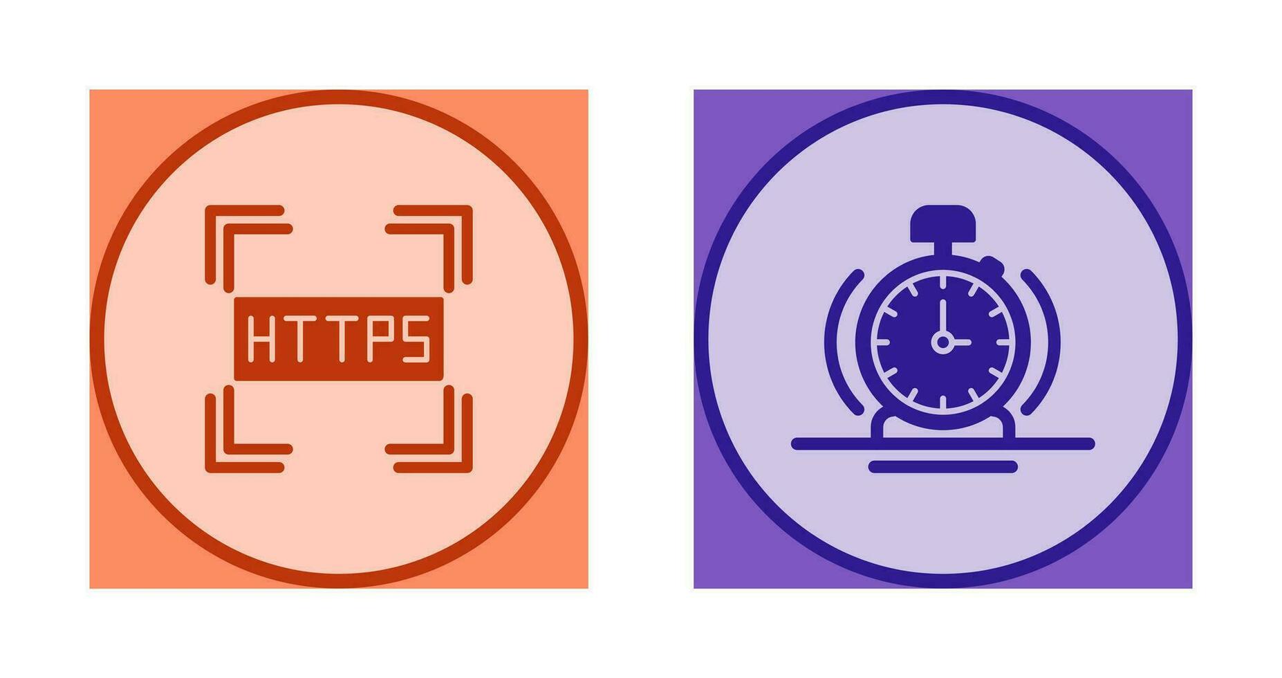 Https and Alarm Icon vector