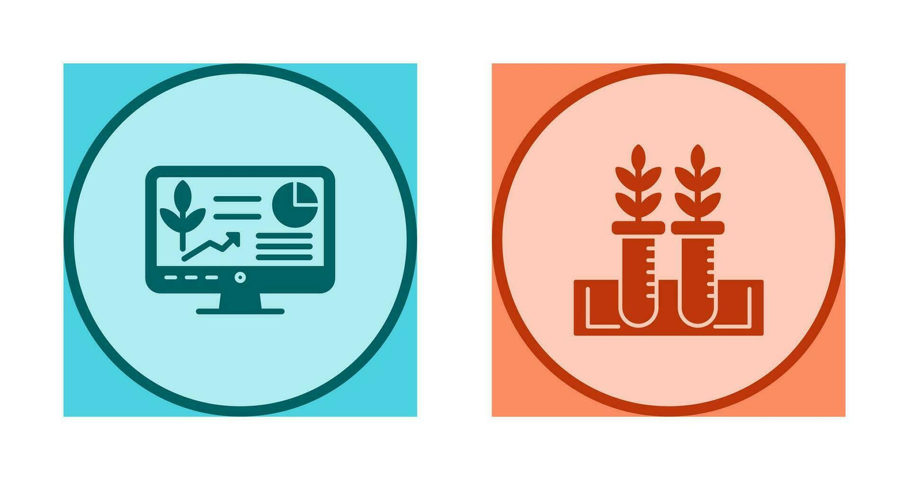 Computer and Test Icon vector