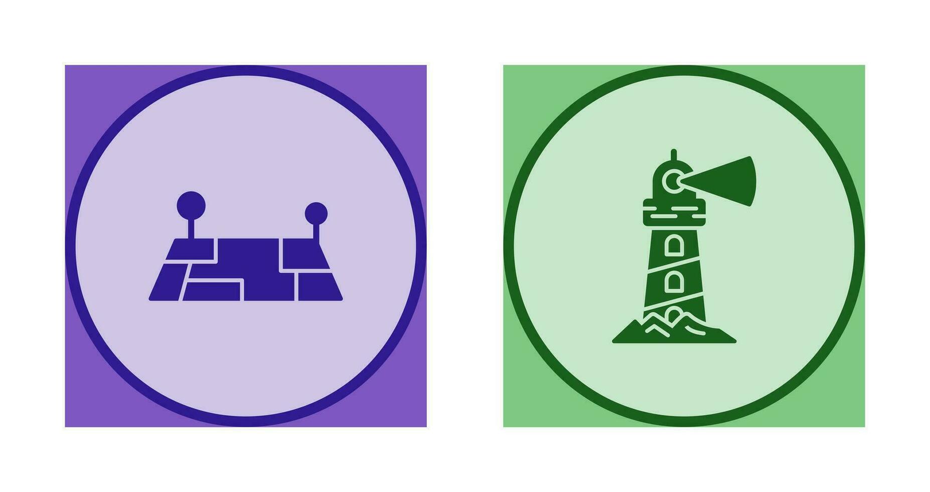 Pin Location and Lighthouse Icon vector