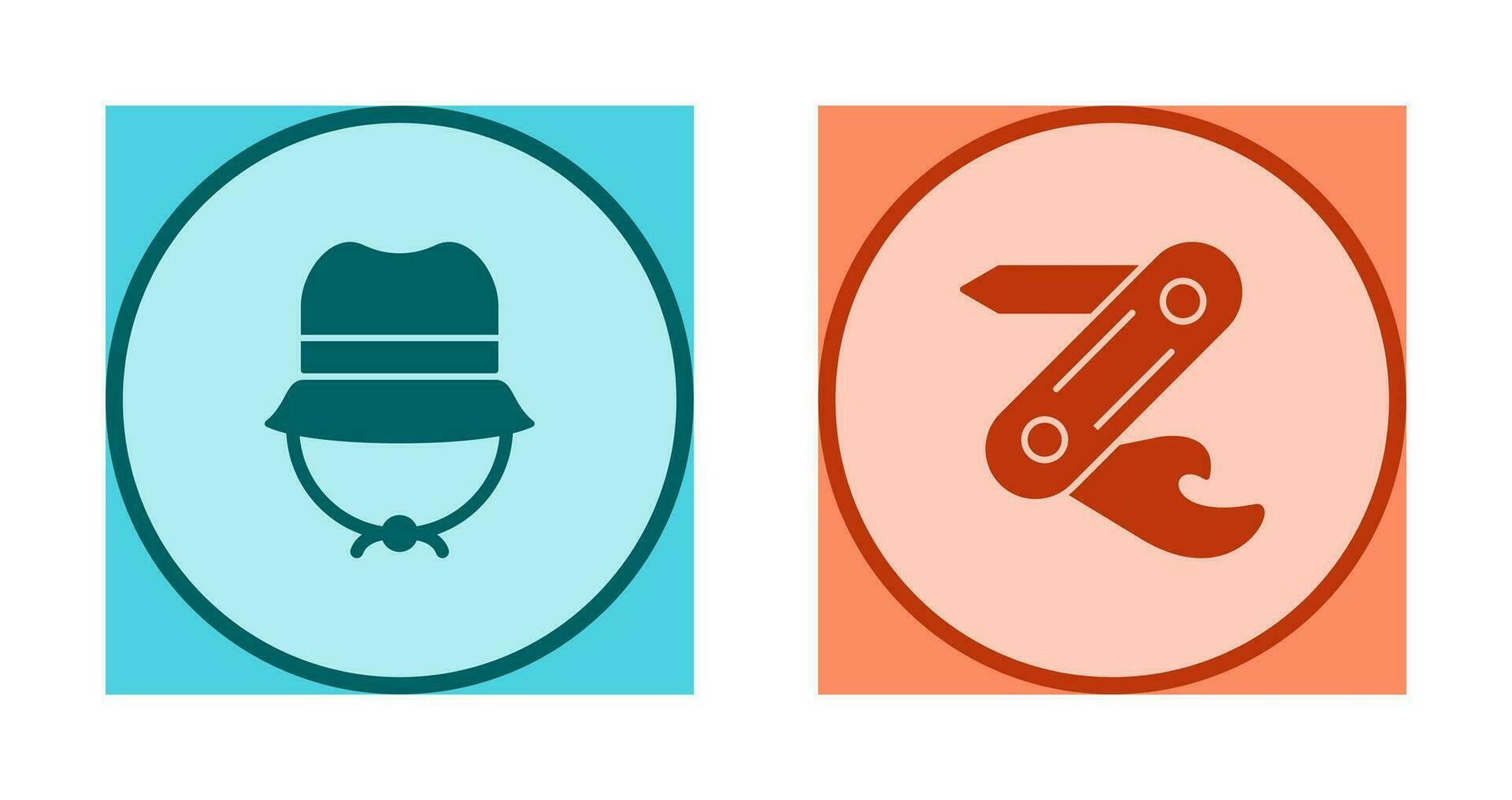 Camping Gas and Swiss Army Knife Icon vector