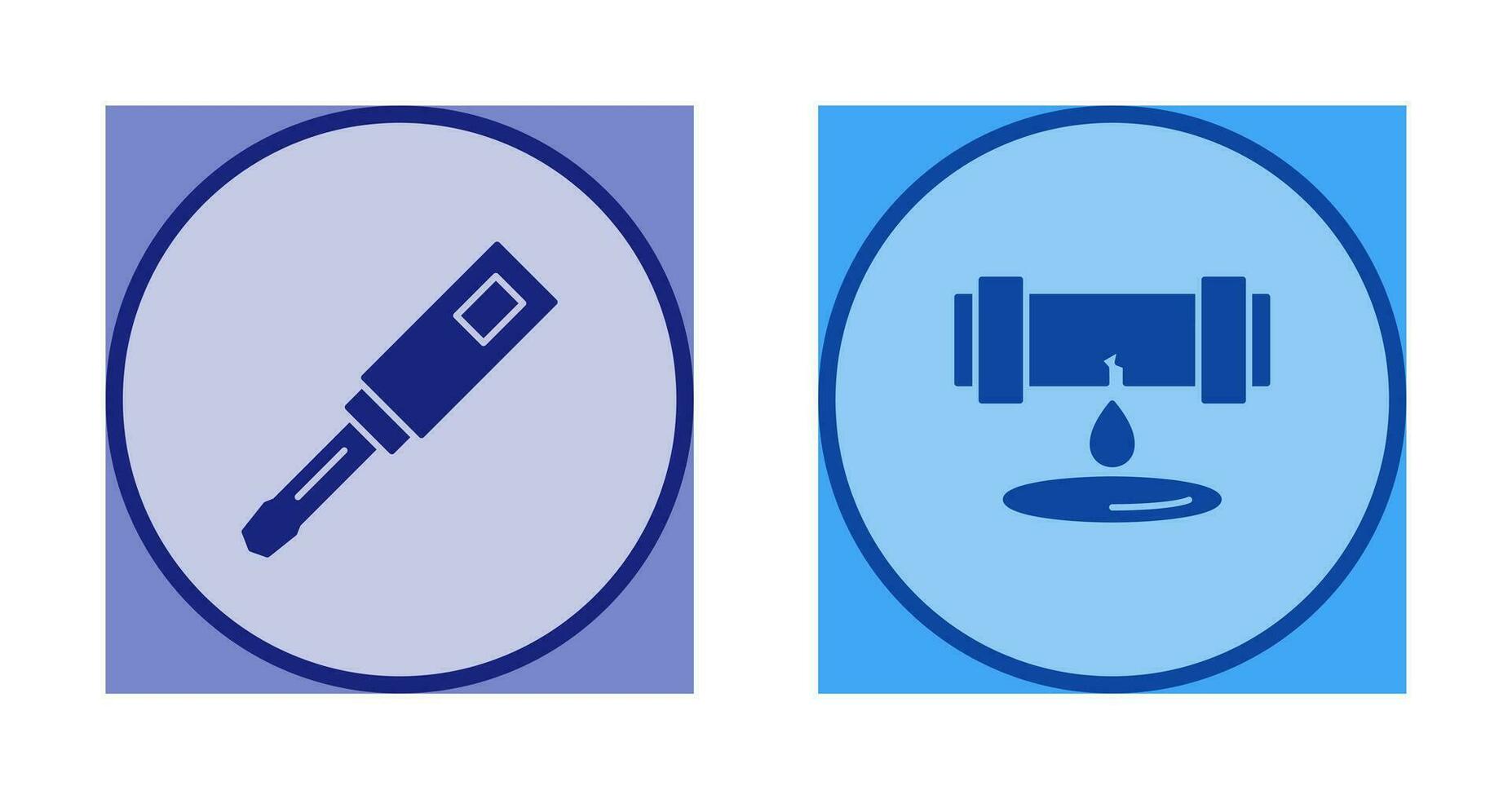 Screwdriver and Leak Icon vector