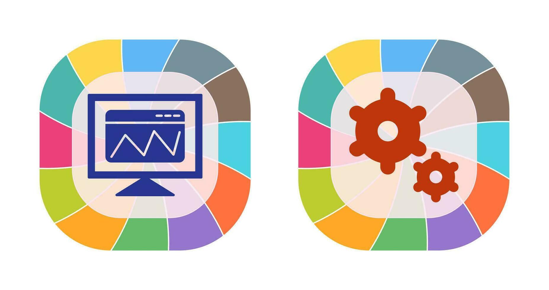 web analysis and preferences Icon vector