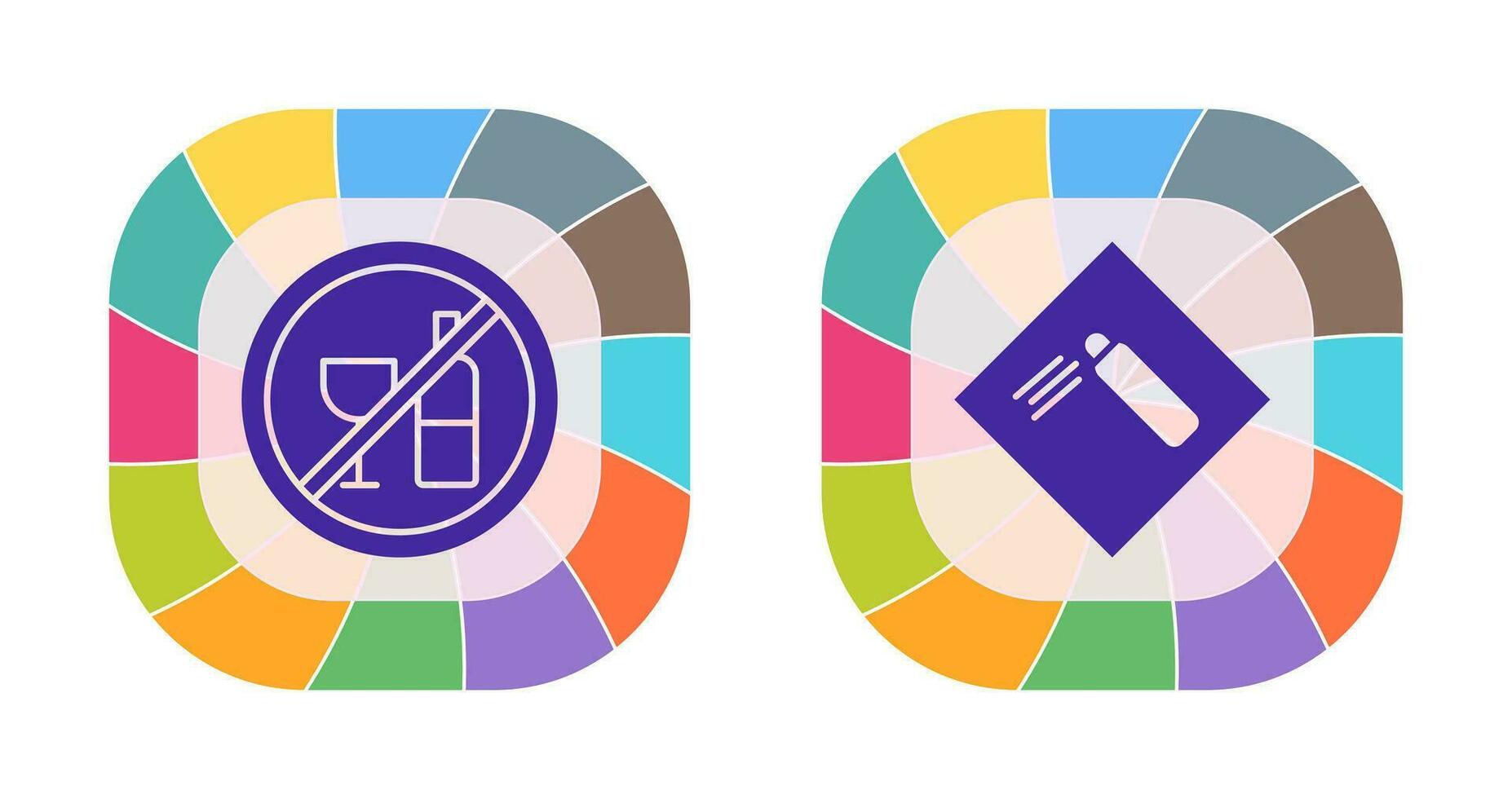 Pressurized cylinder And no drinking  Icon vector