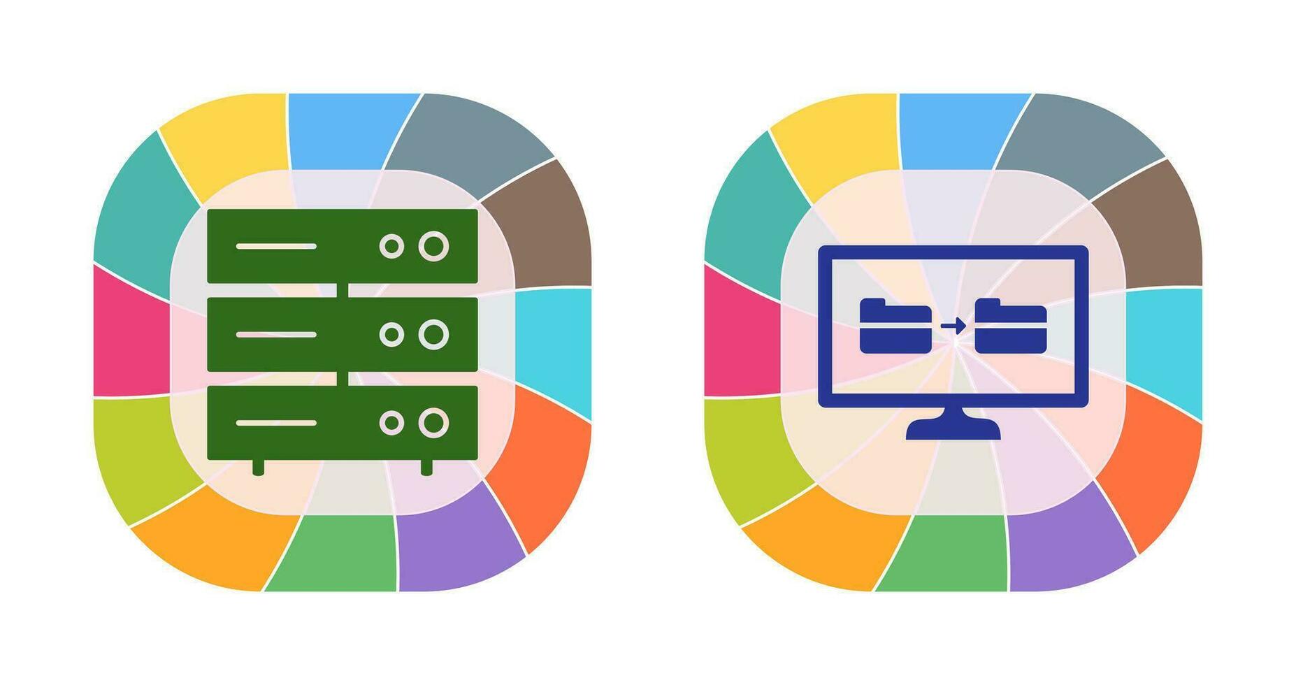 server network and File sharing  Icon vector