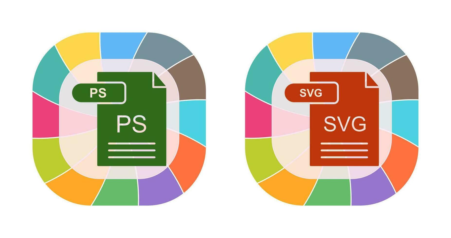 PD y svg icono vector