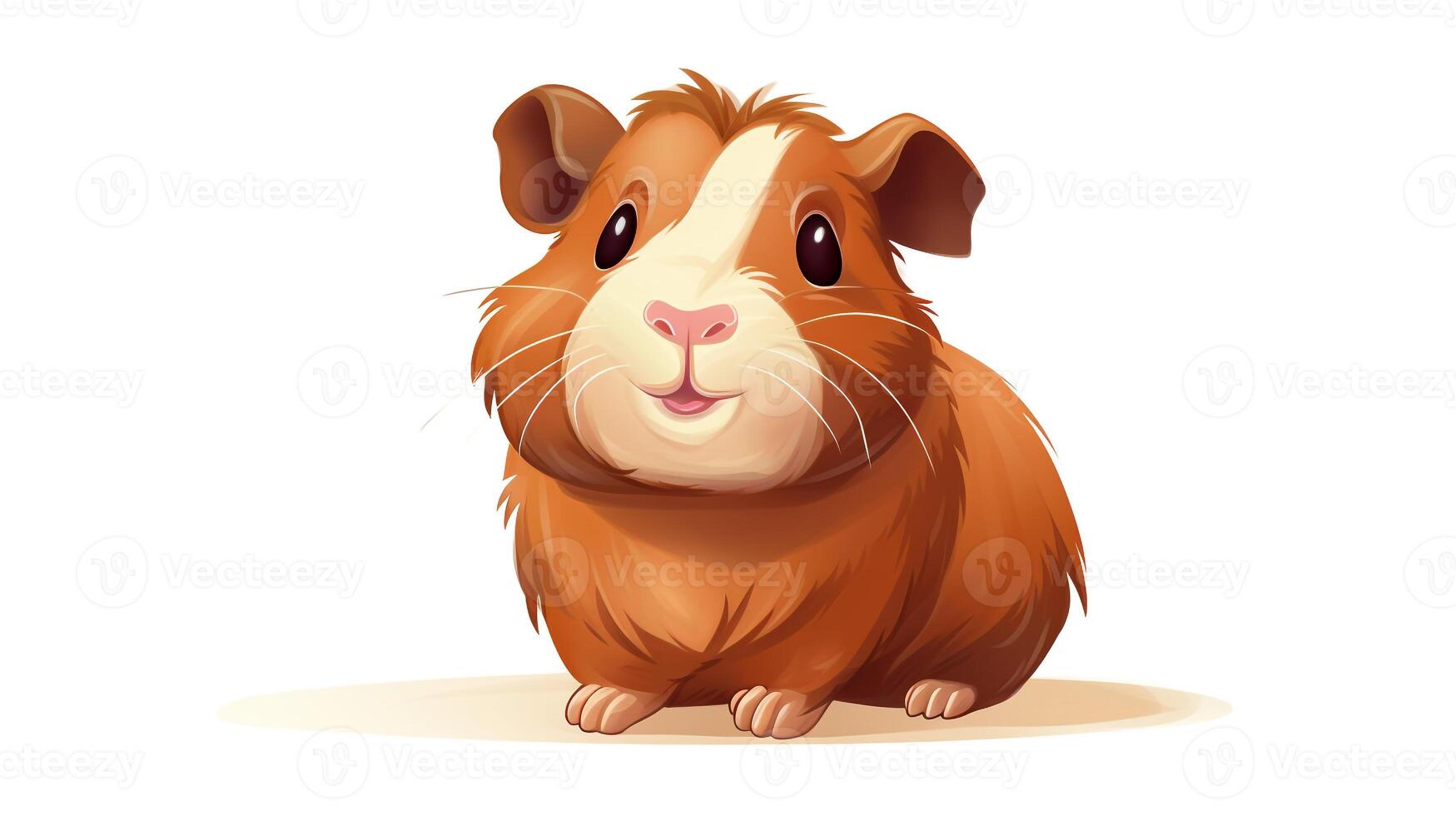 a cute little Guinea Pig in vector style. Generative AI photo