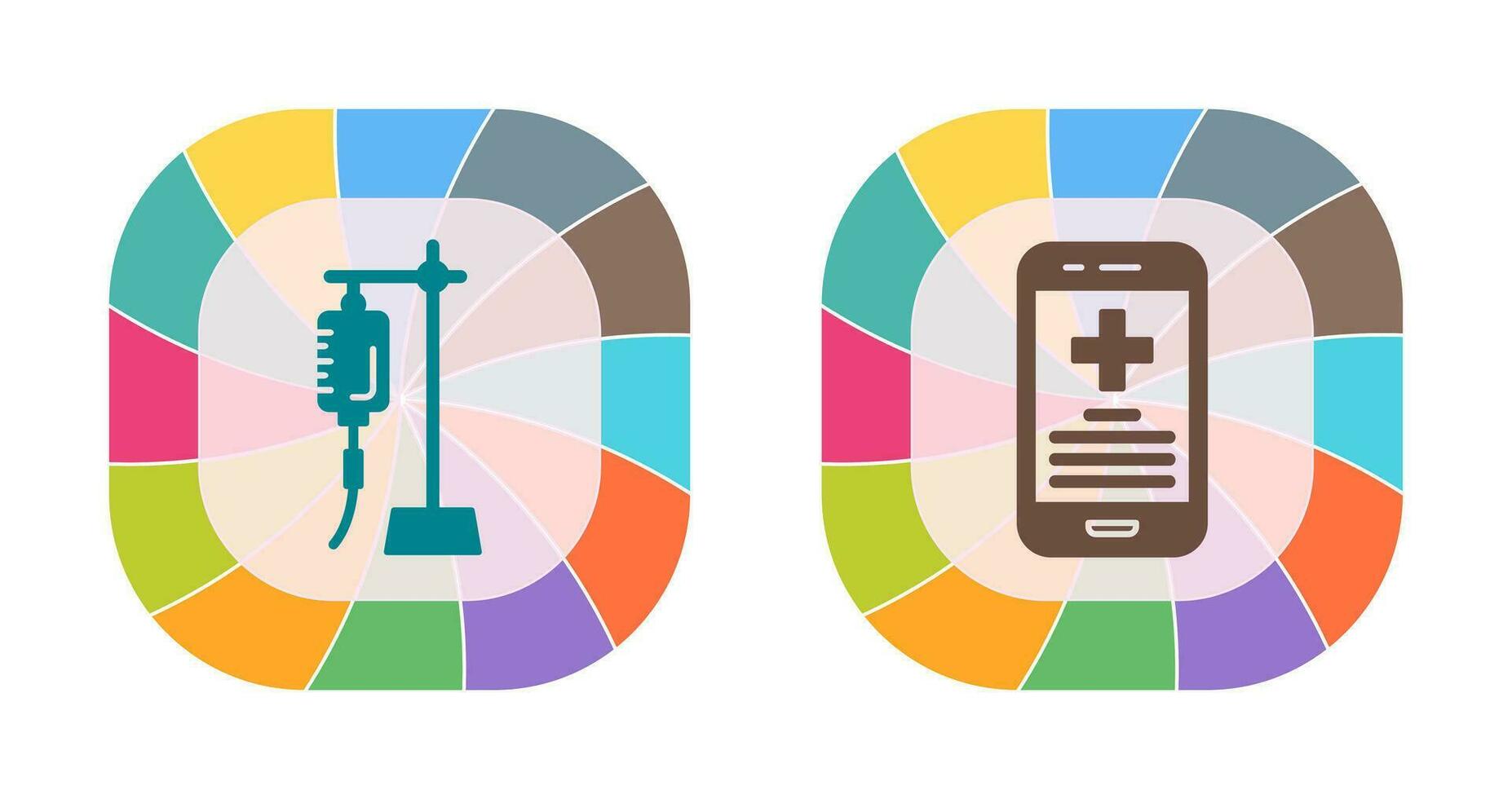 Saline and Smartphone Icon vector