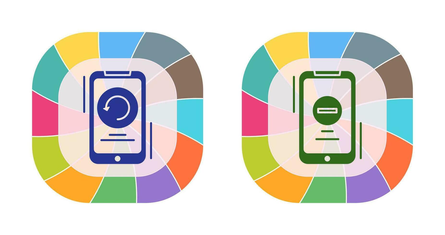 Restart and Remove Icon vector