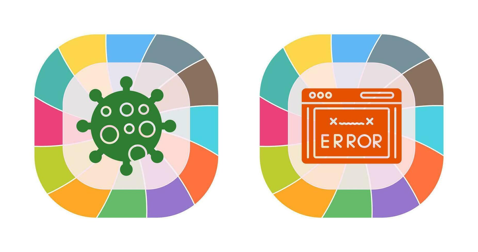 Virus and Error Code Icon vector