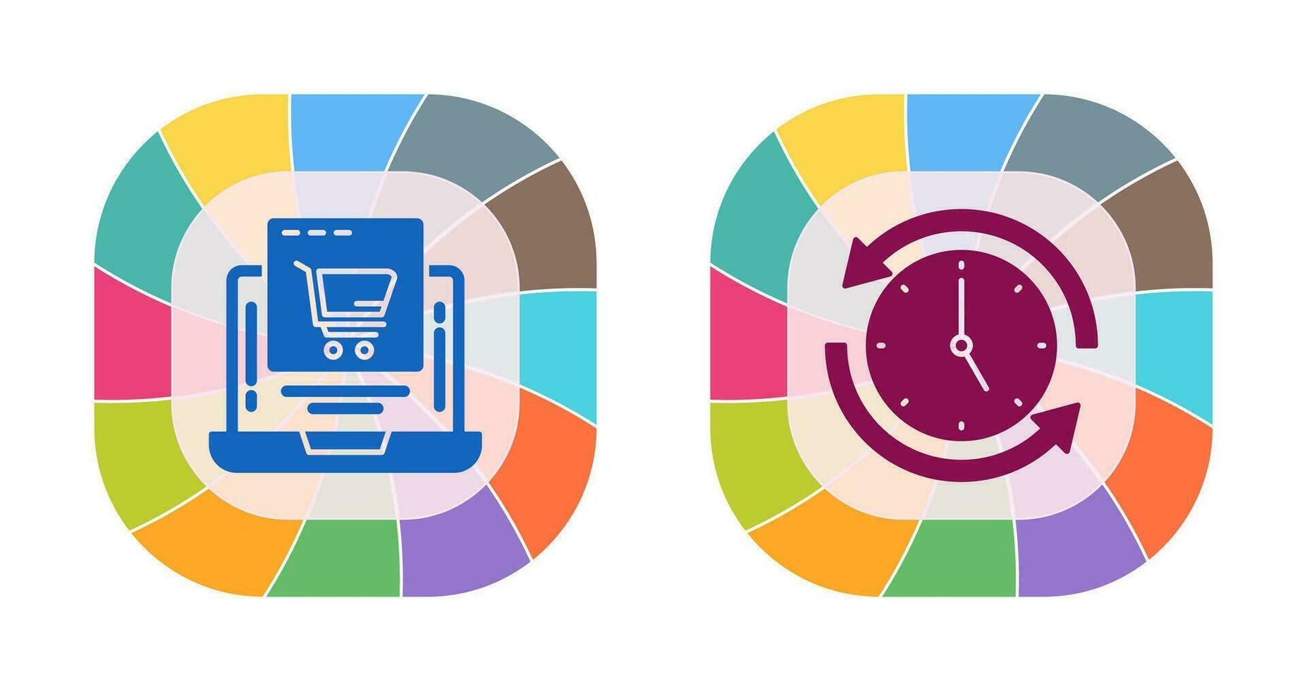 Add to Cart and Run time Icon vector