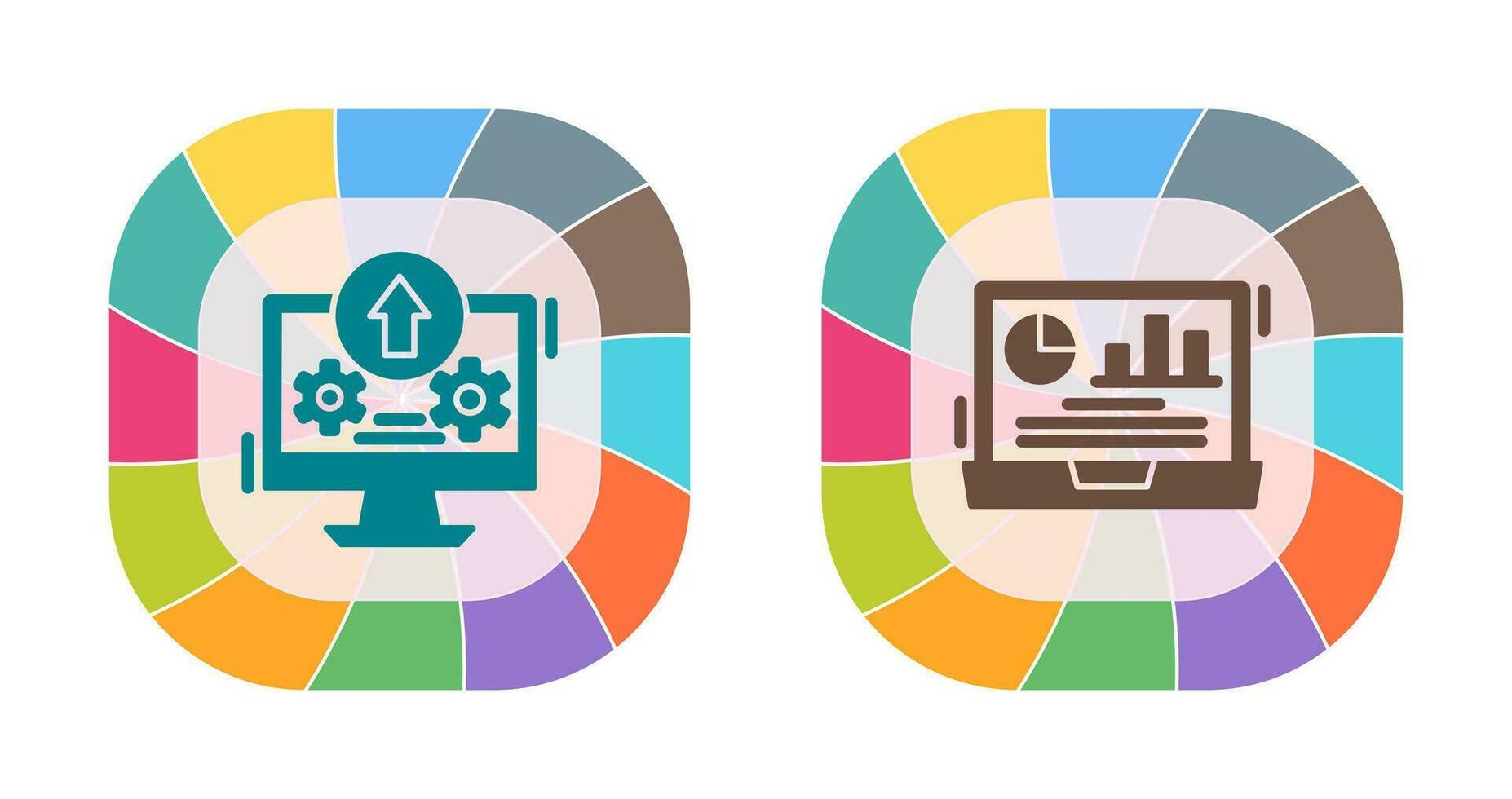 Upload and Dashboard Icon vector