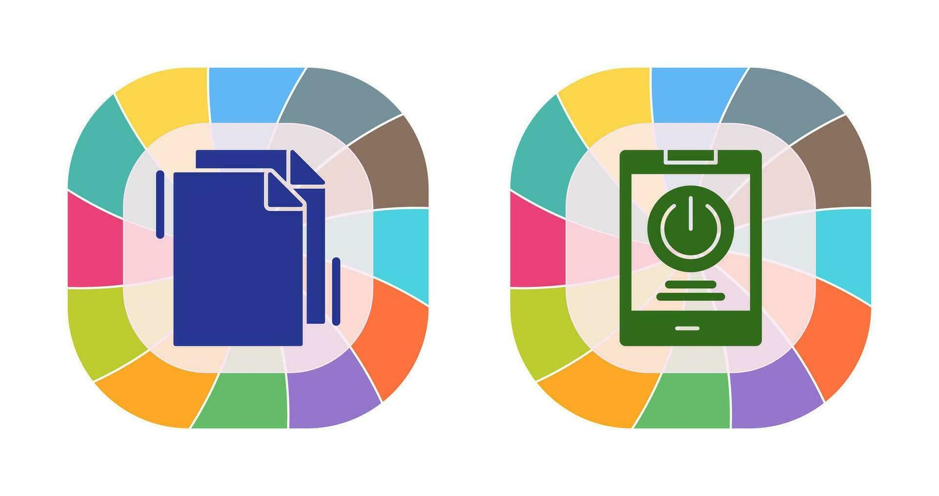 Copy and Power Icon vector