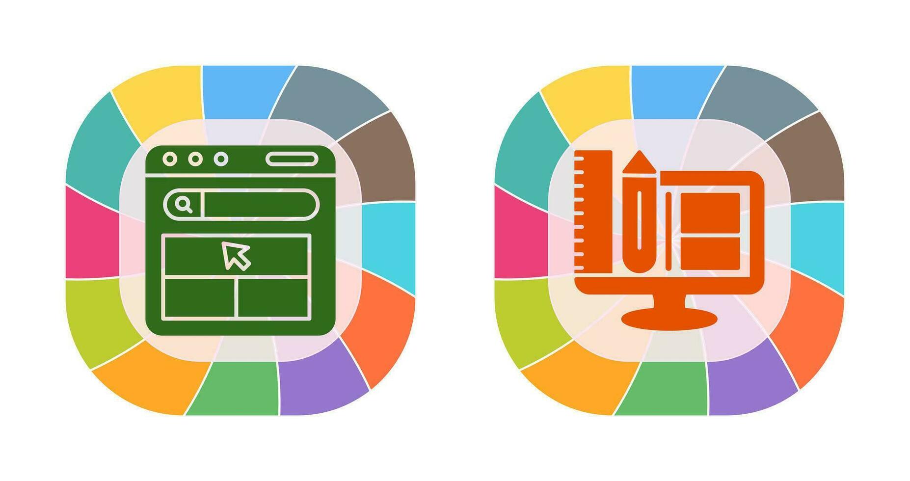 sitio web y web diseño icono vector