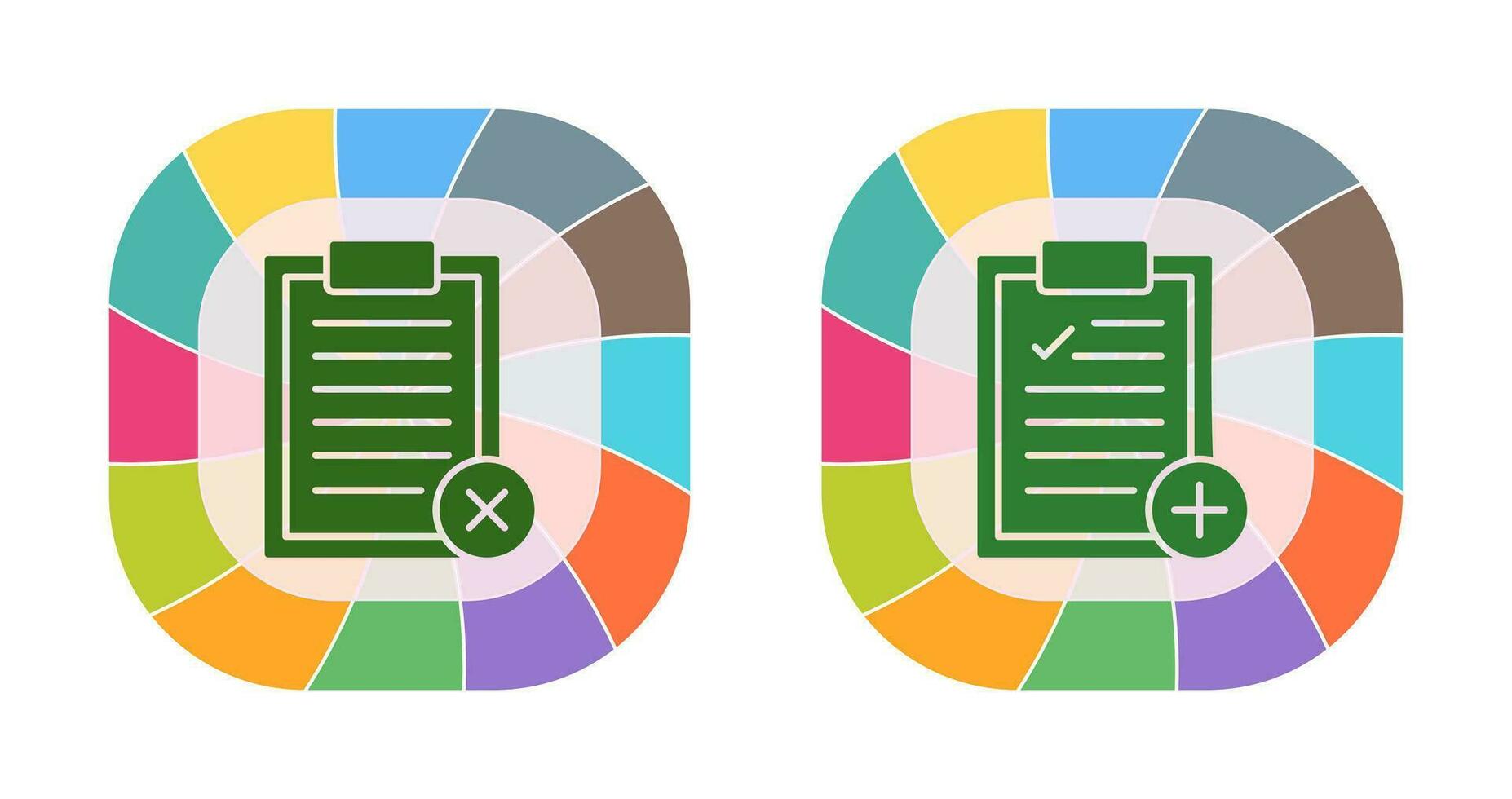Rejected and Add Icon vector