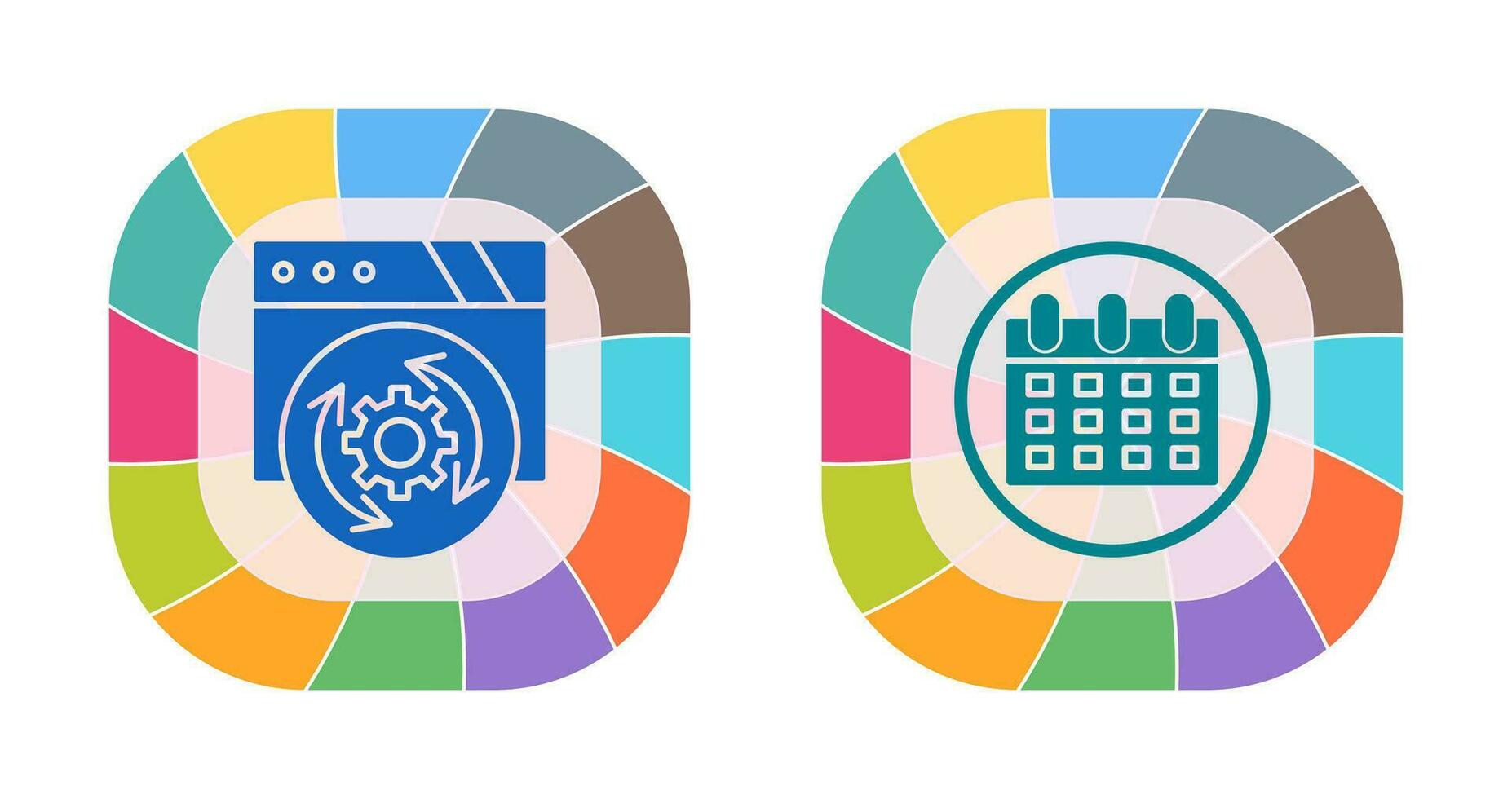 Update and Calendar Icon vector