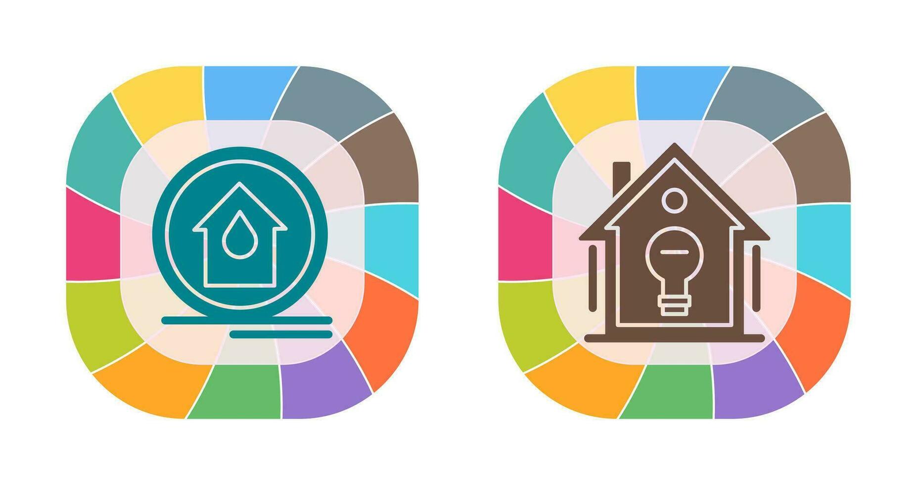Fire Alarm and Home Automation Icon vector
