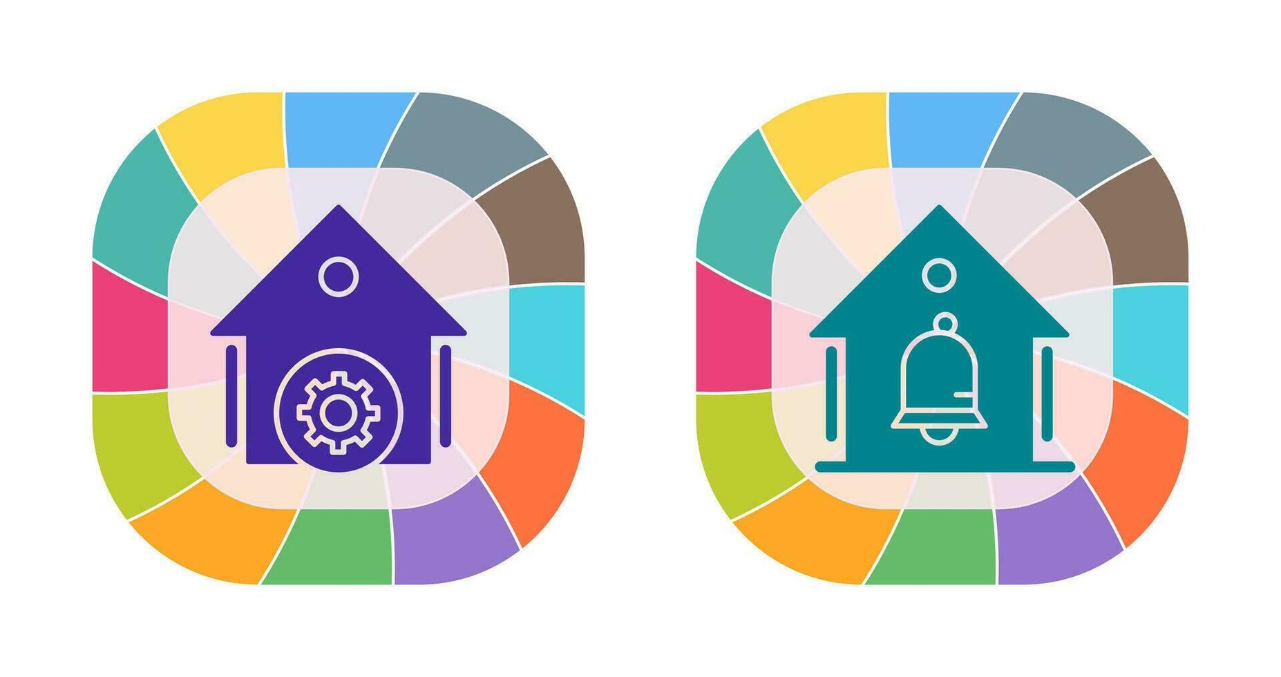 Settings and Alert Icon vector