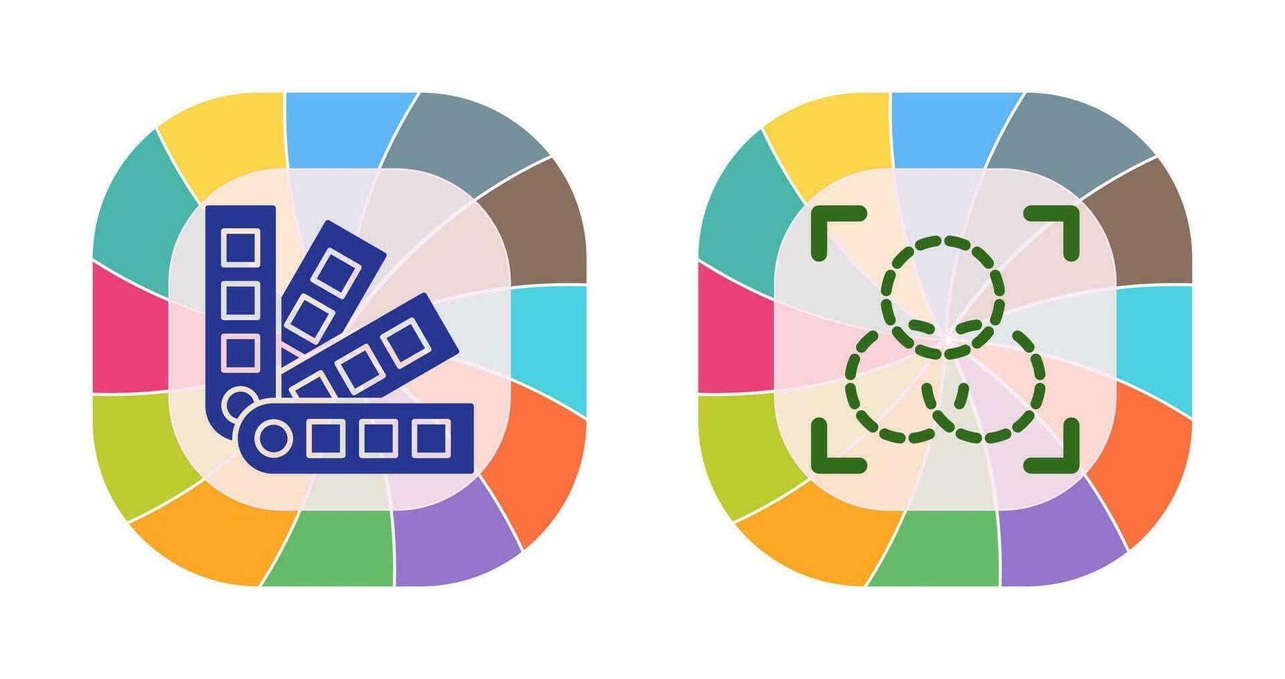 pantone and intersection Icon vector