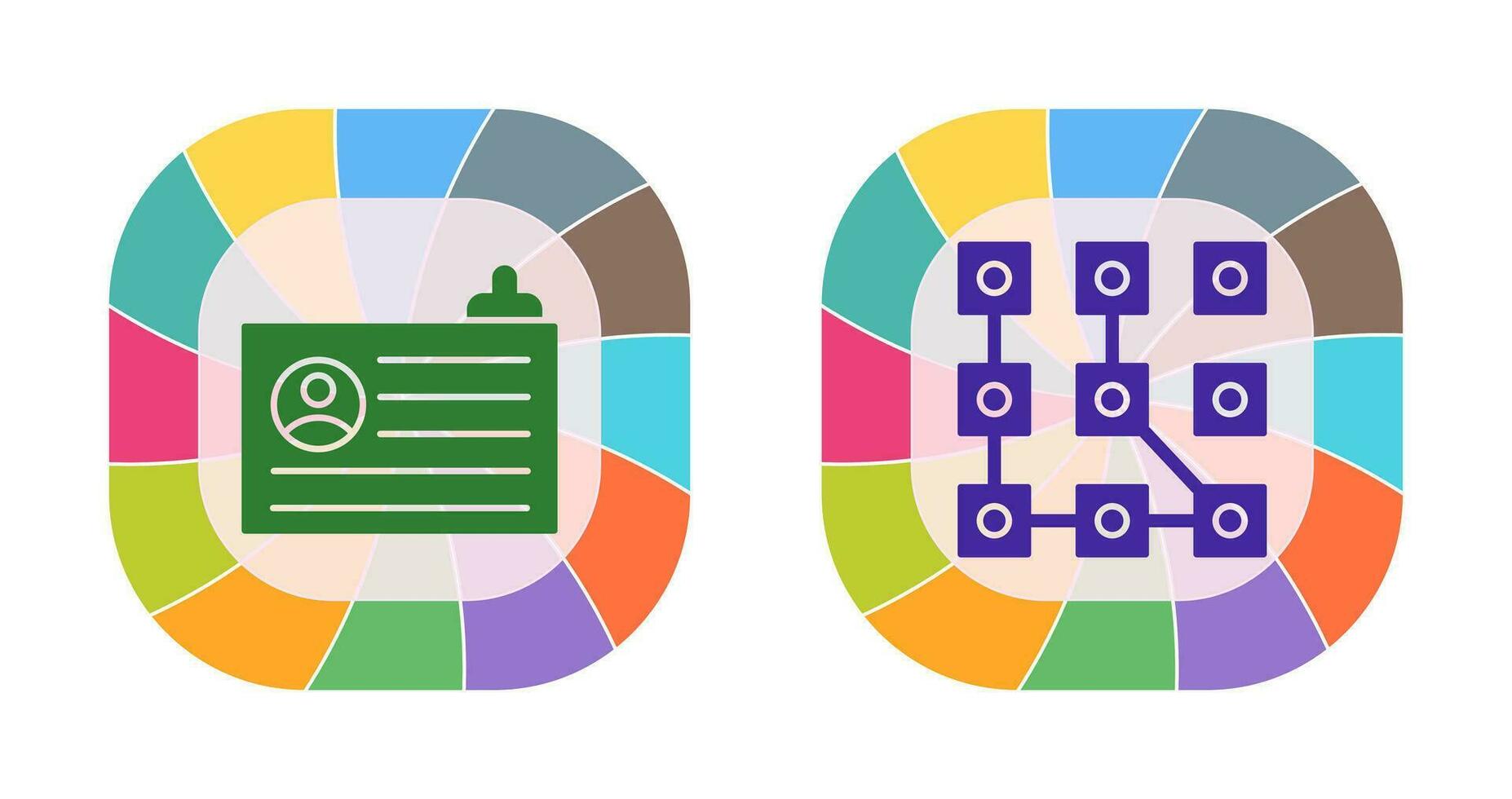 Account and Pattern Icon vector