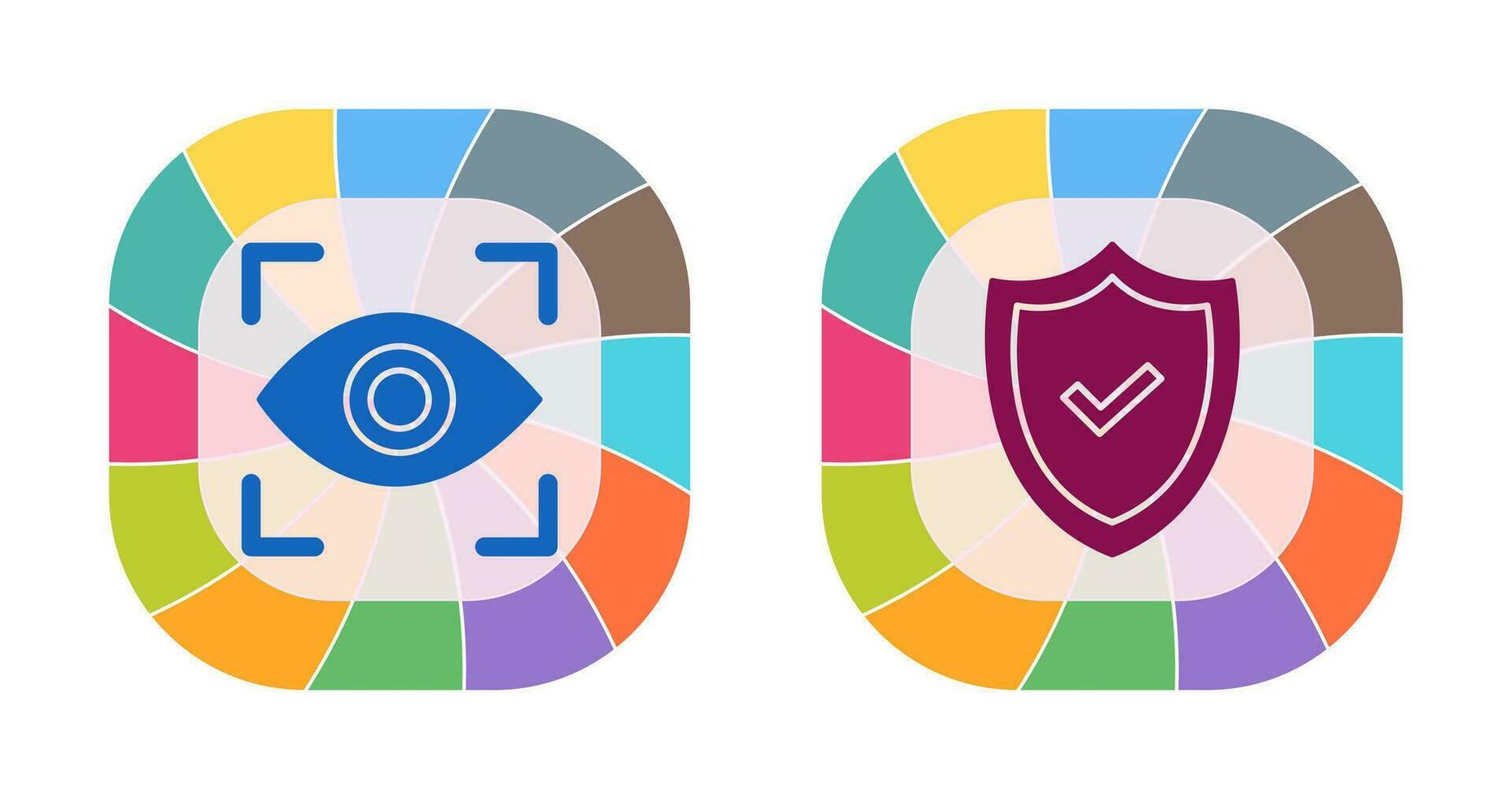 ojo escanear y seguridad icono vector