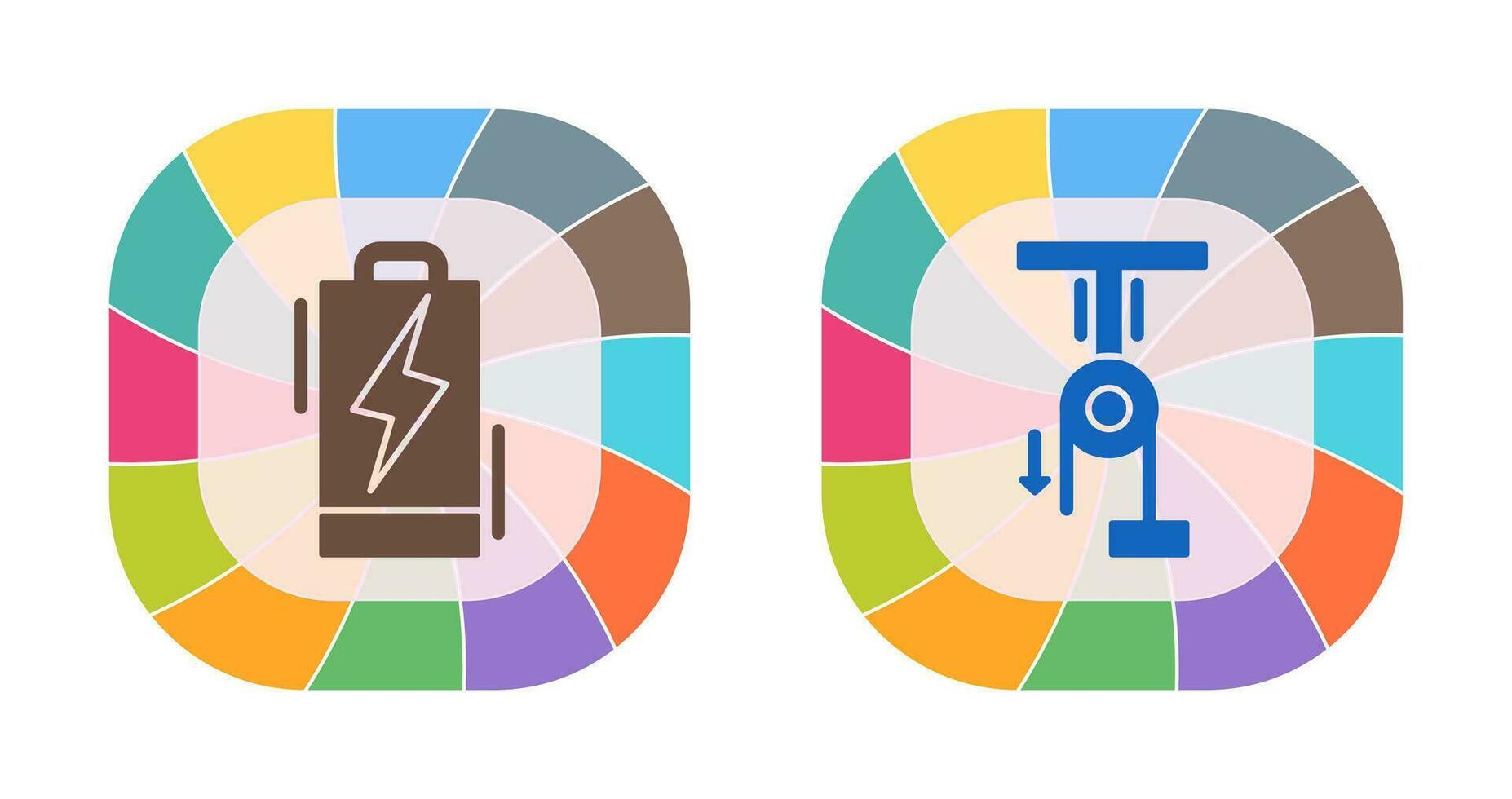 Battery and Pully Icon vector