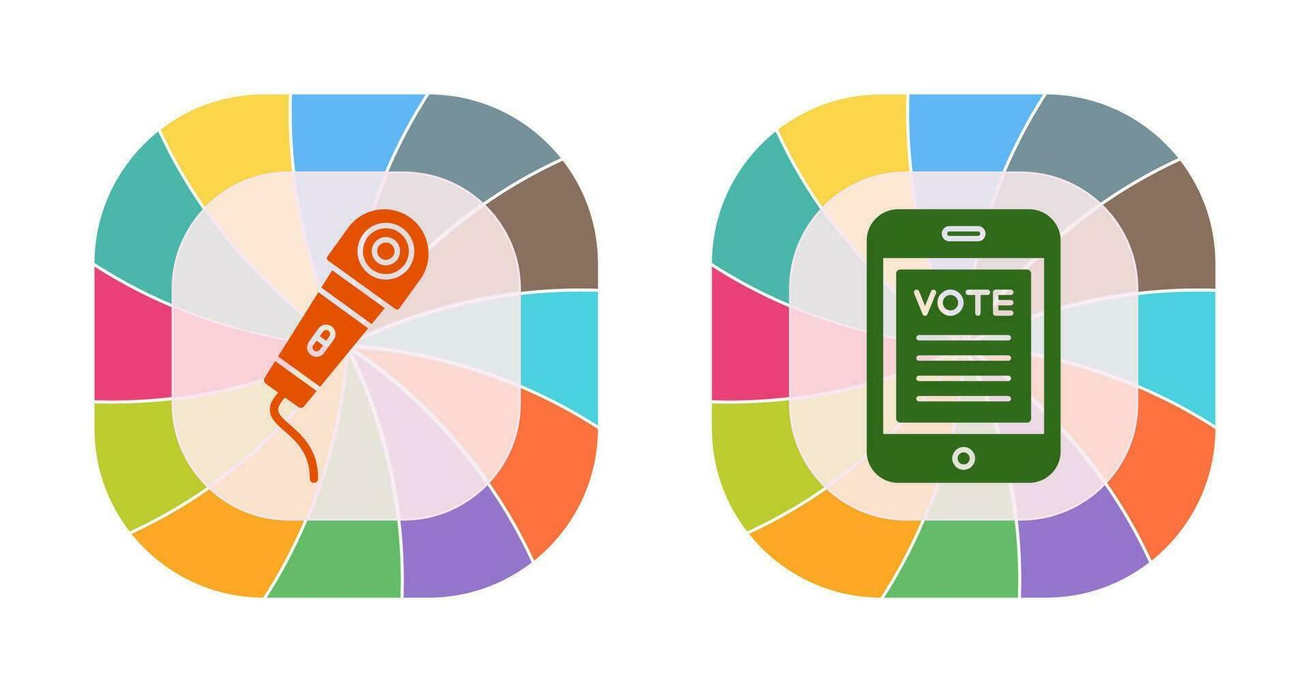 Microphone and Vote Icon vector