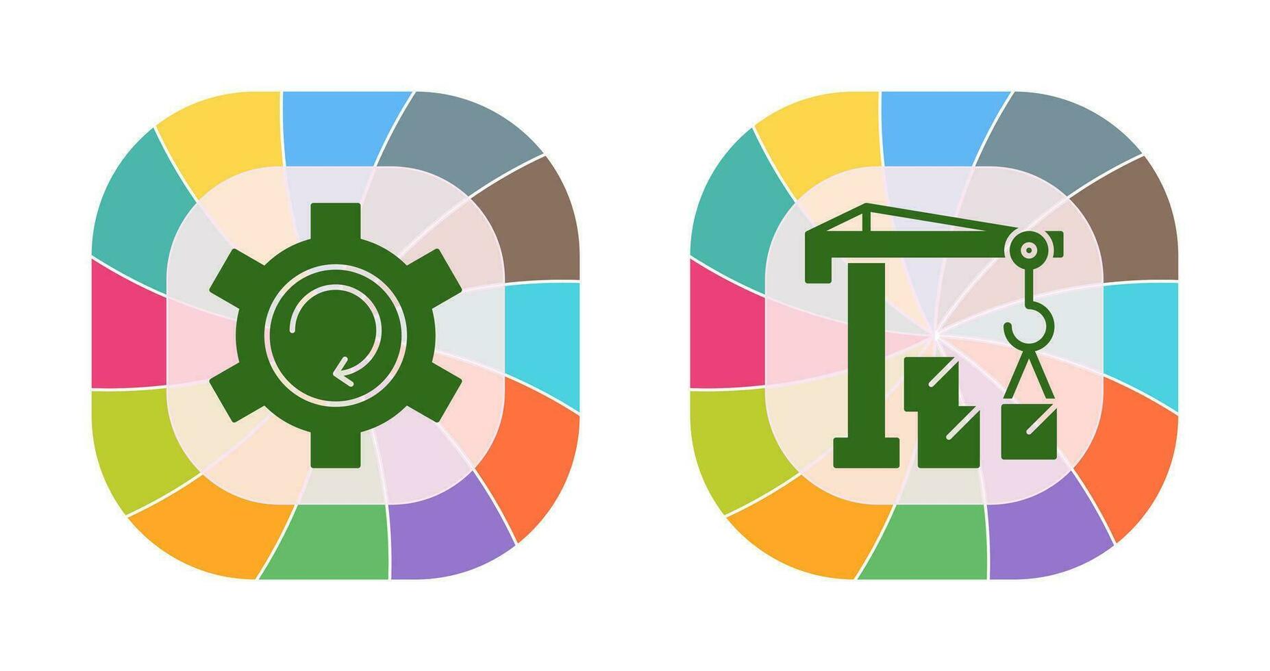 Upgrade and Robotic Arm Icon vector