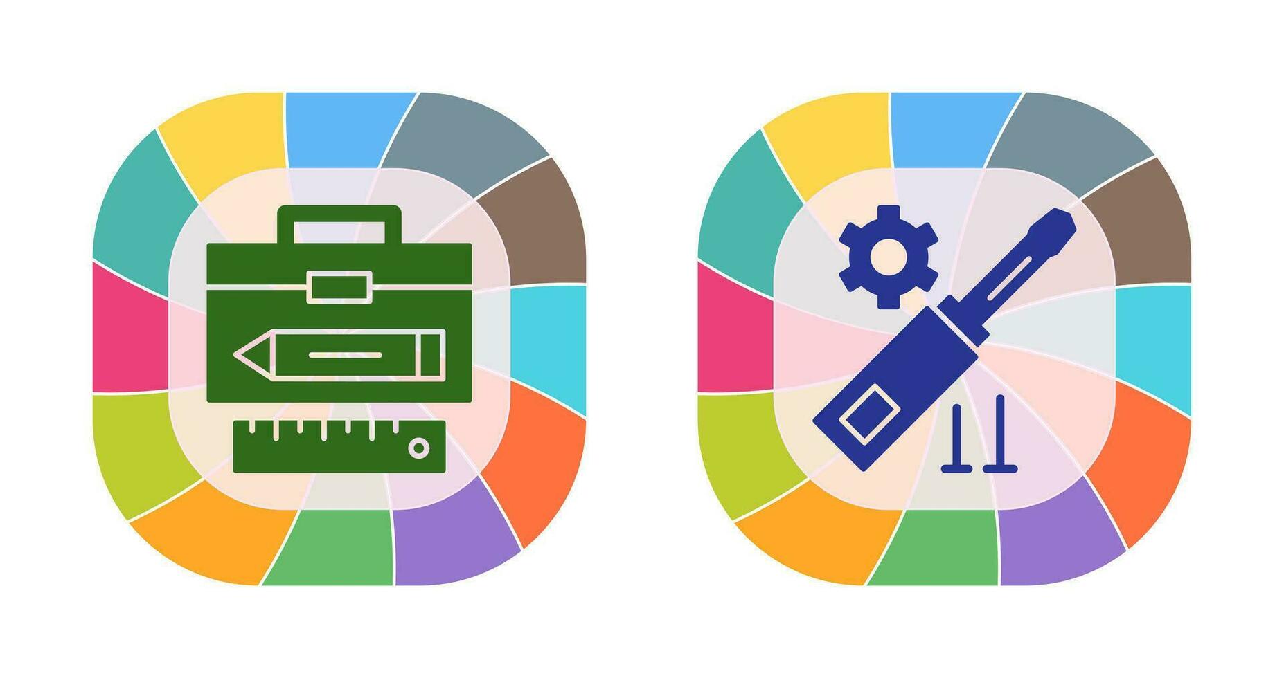 Geometry and Gear Icon vector