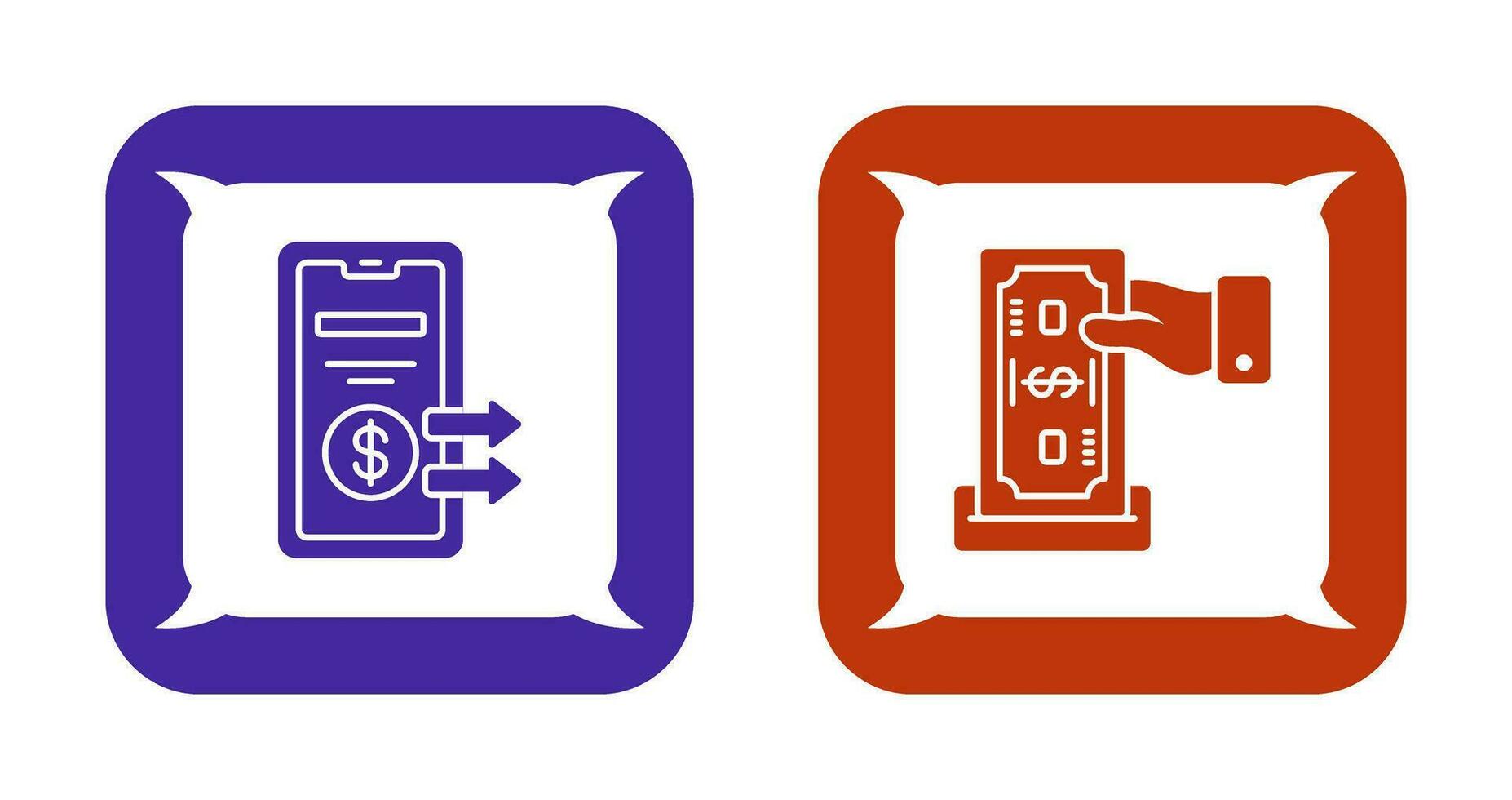 Deposit and Transfer Icon vector