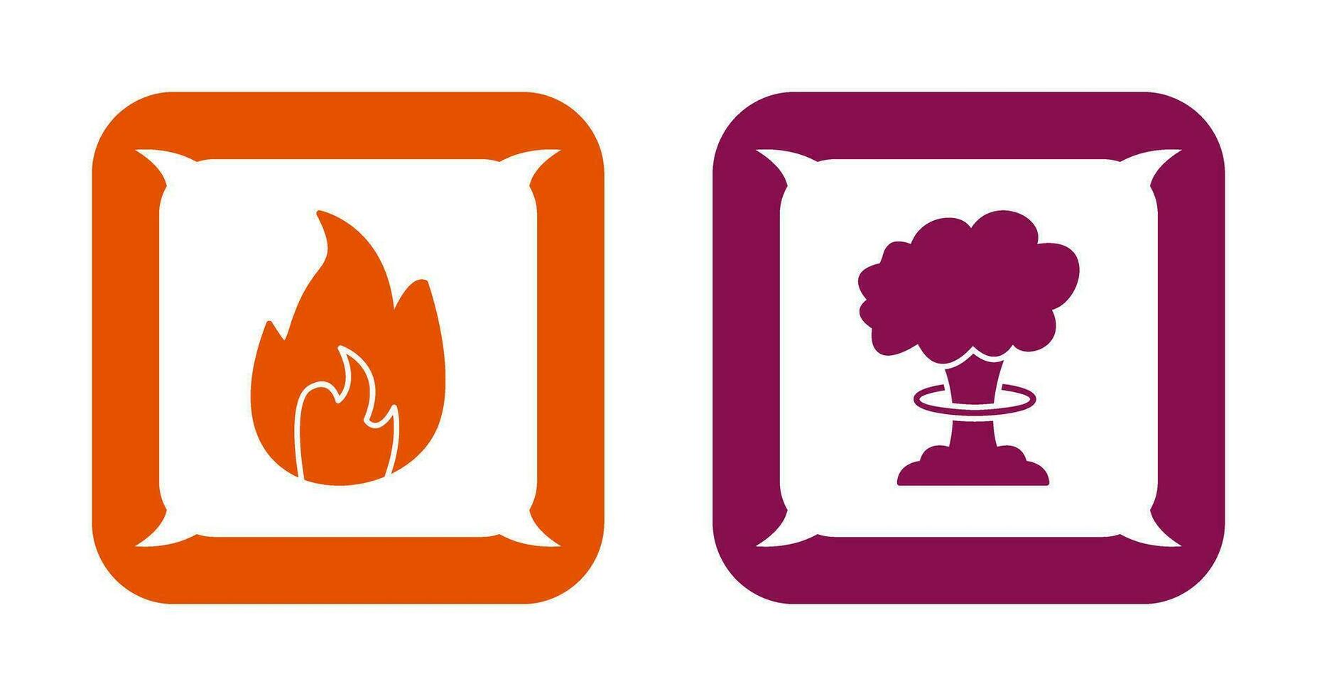 flame and bomb blast Icon vector