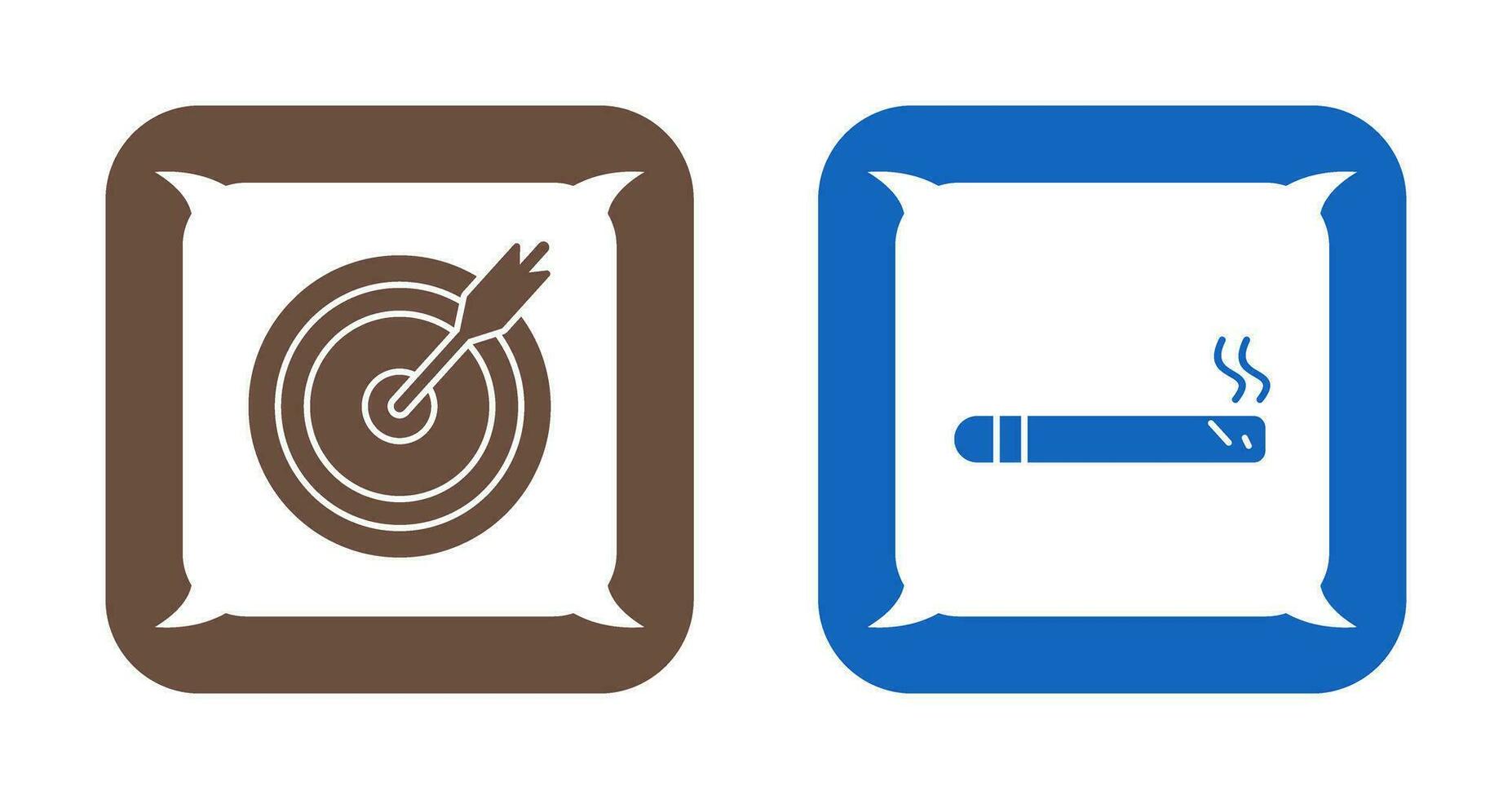 darts game and cigar Icon vector
