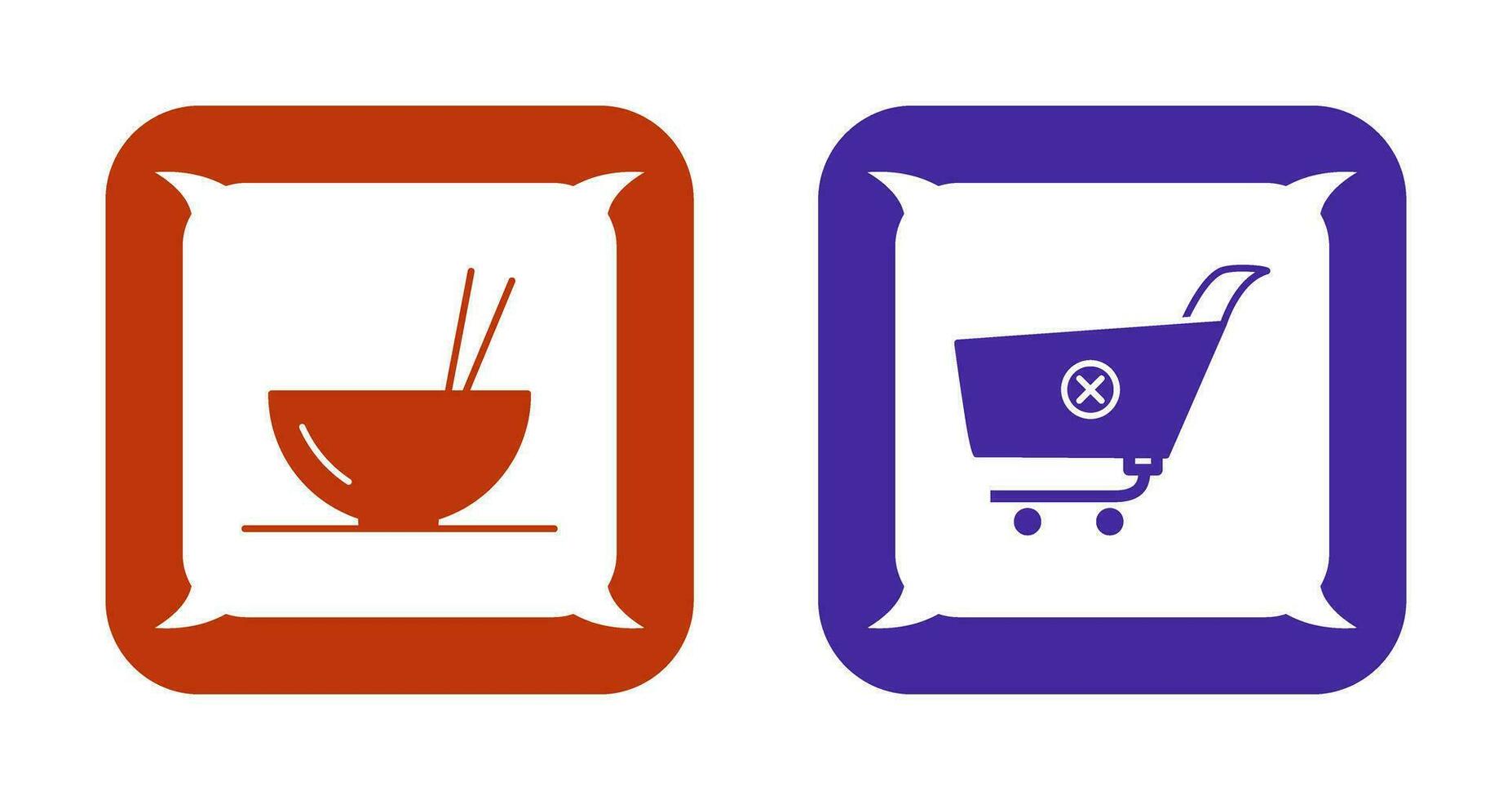 food and cancel order Icon vector