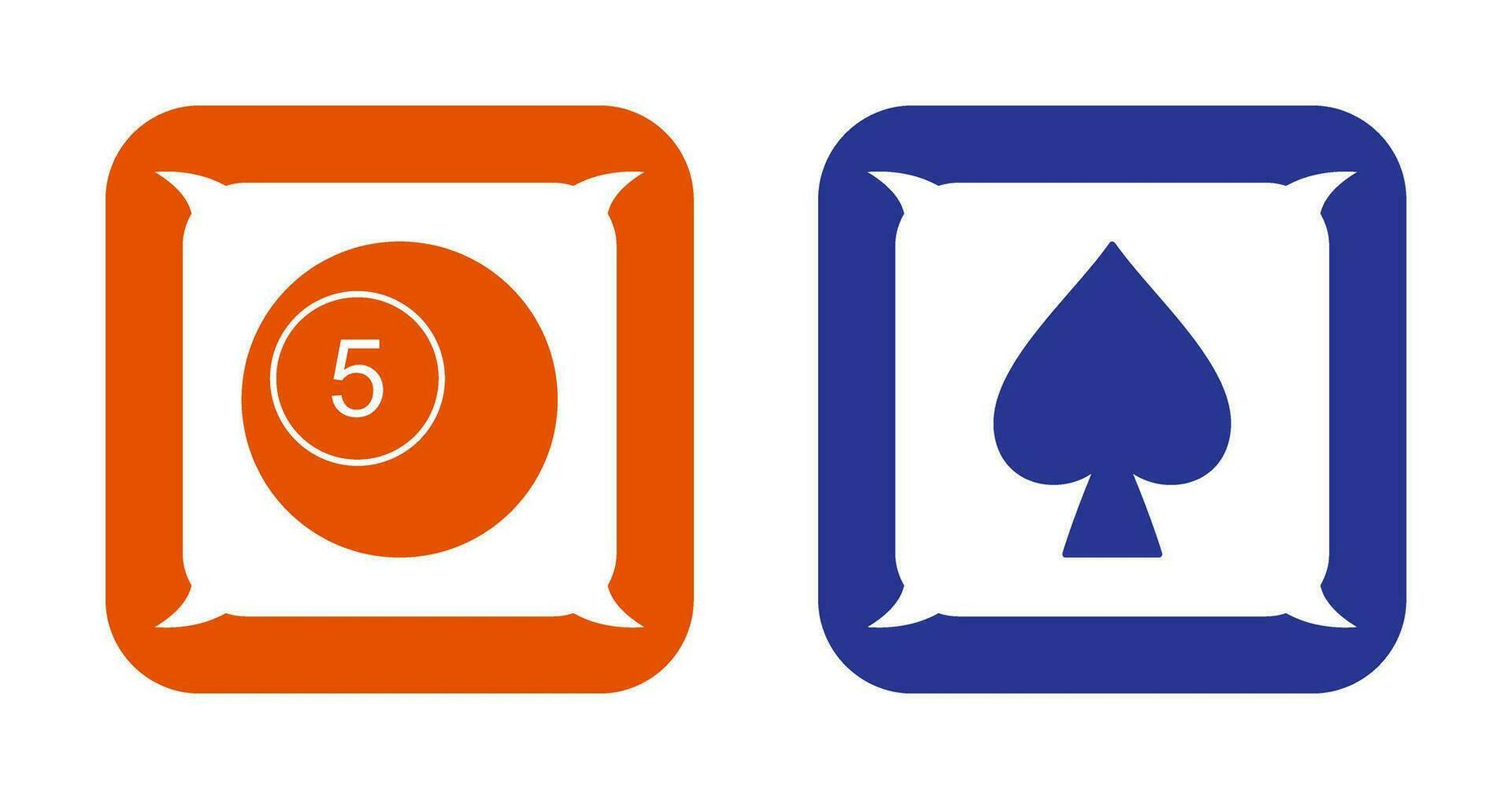 pool balls and spade  Icon vector