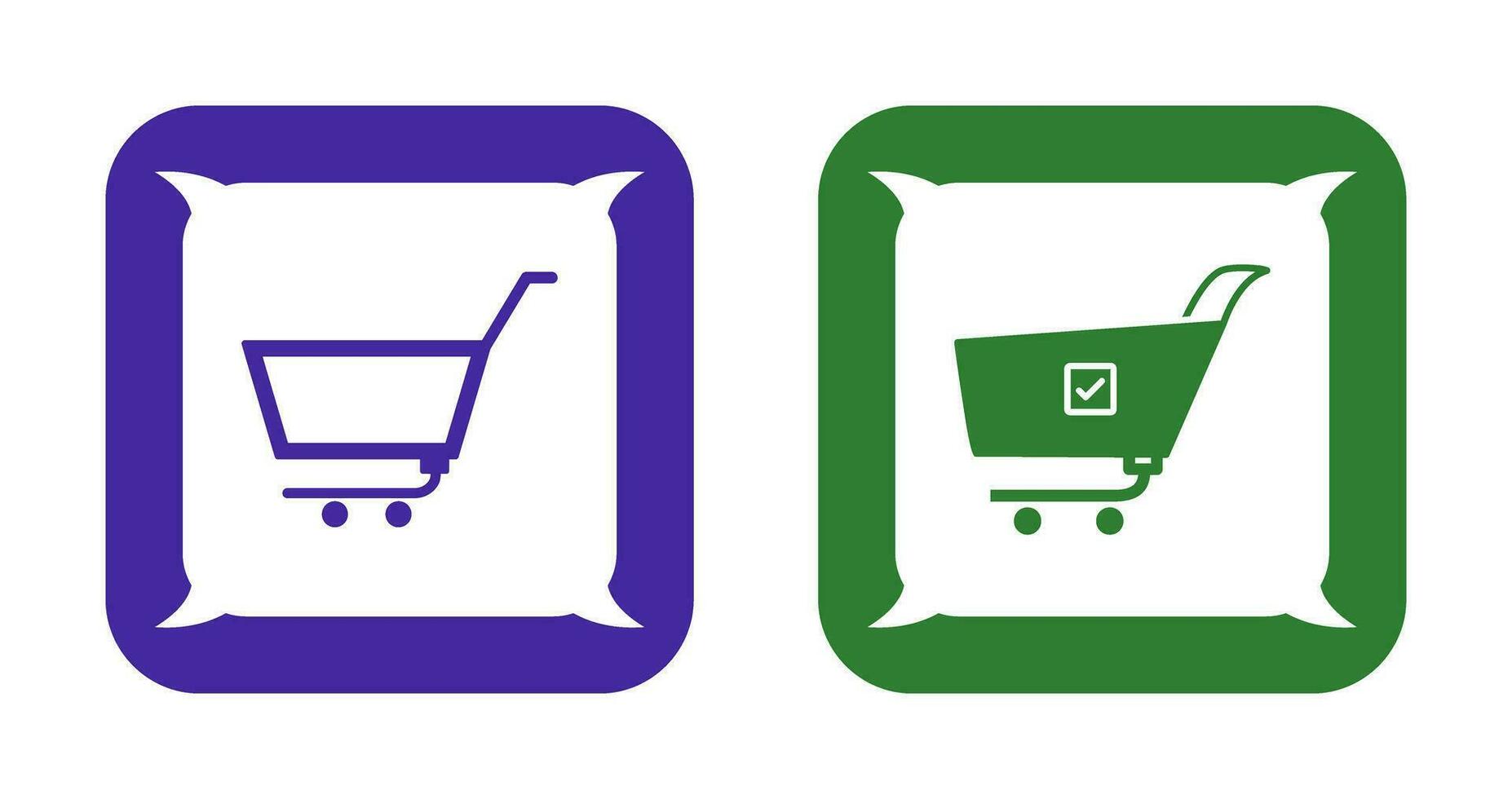 empty cart and confirm order  Icon vector