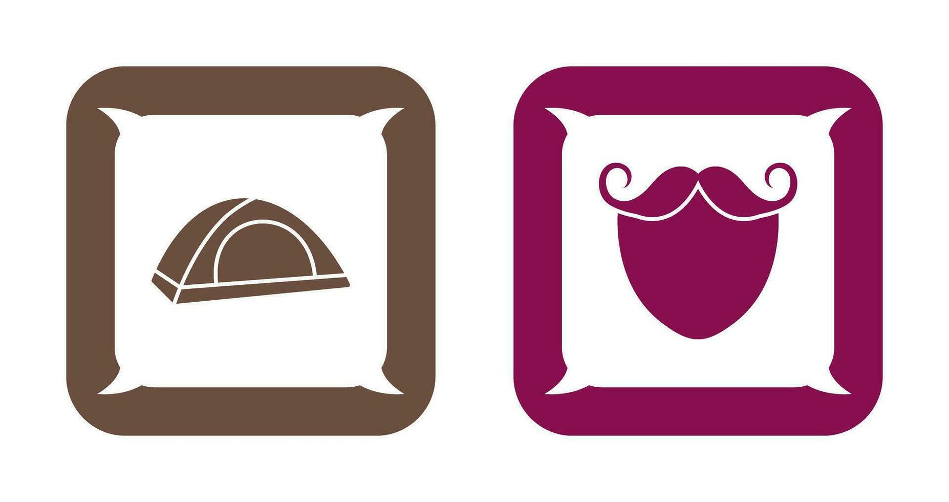 Beard and Moustache and Camp Icon vector