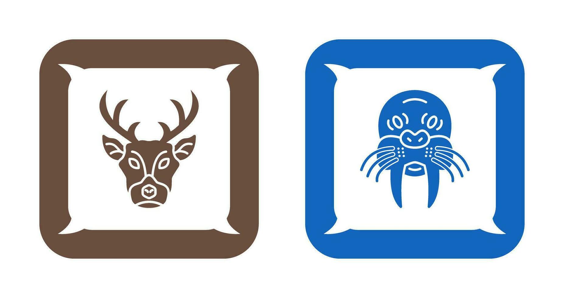 Deer and animal Icon vector