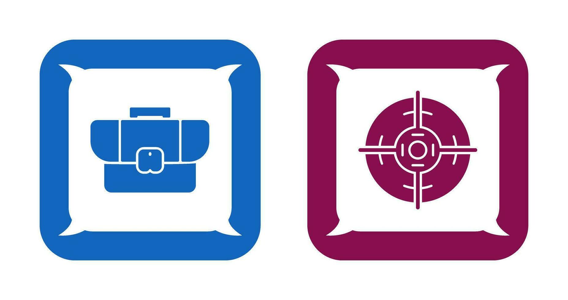 Briefcase and Target Icon vector