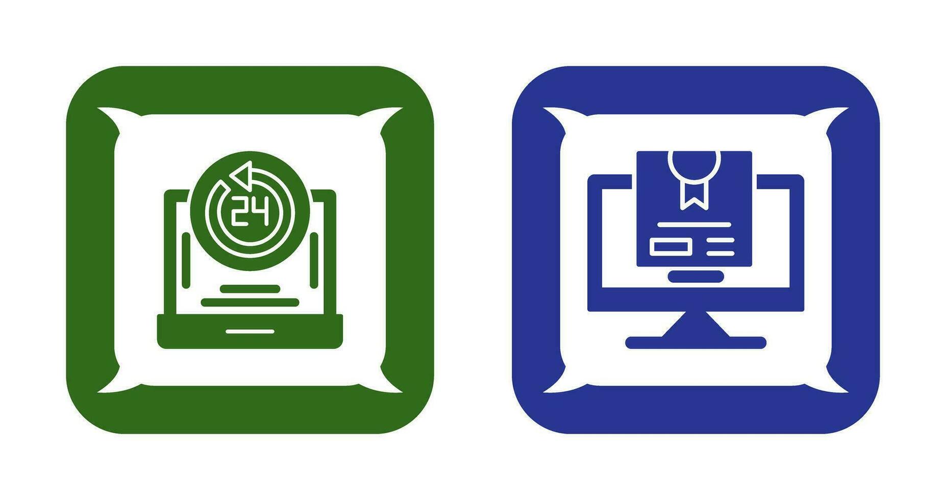 24h Support and New Lable Icon vector
