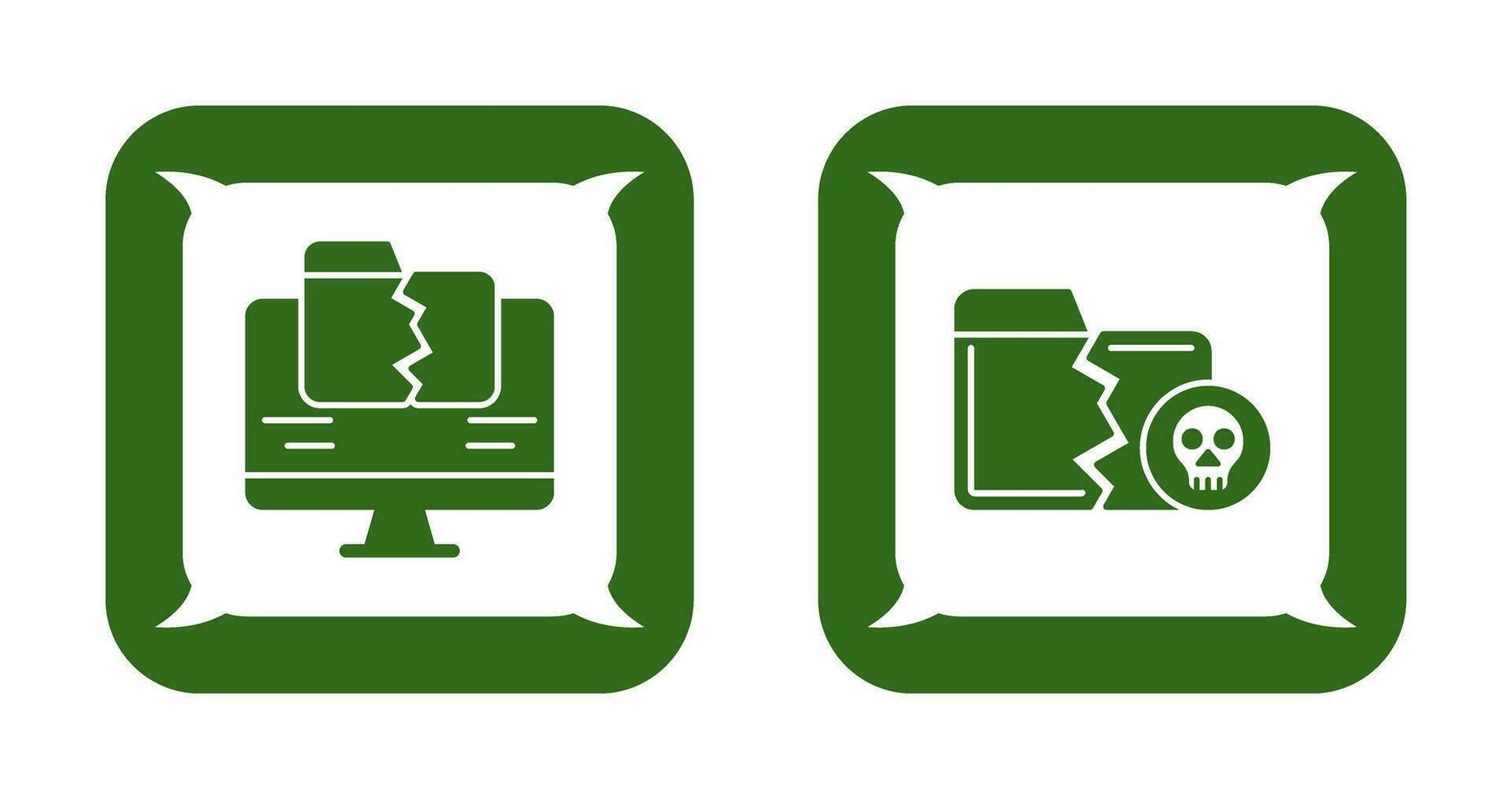 Data Loss and Infected Icon vector