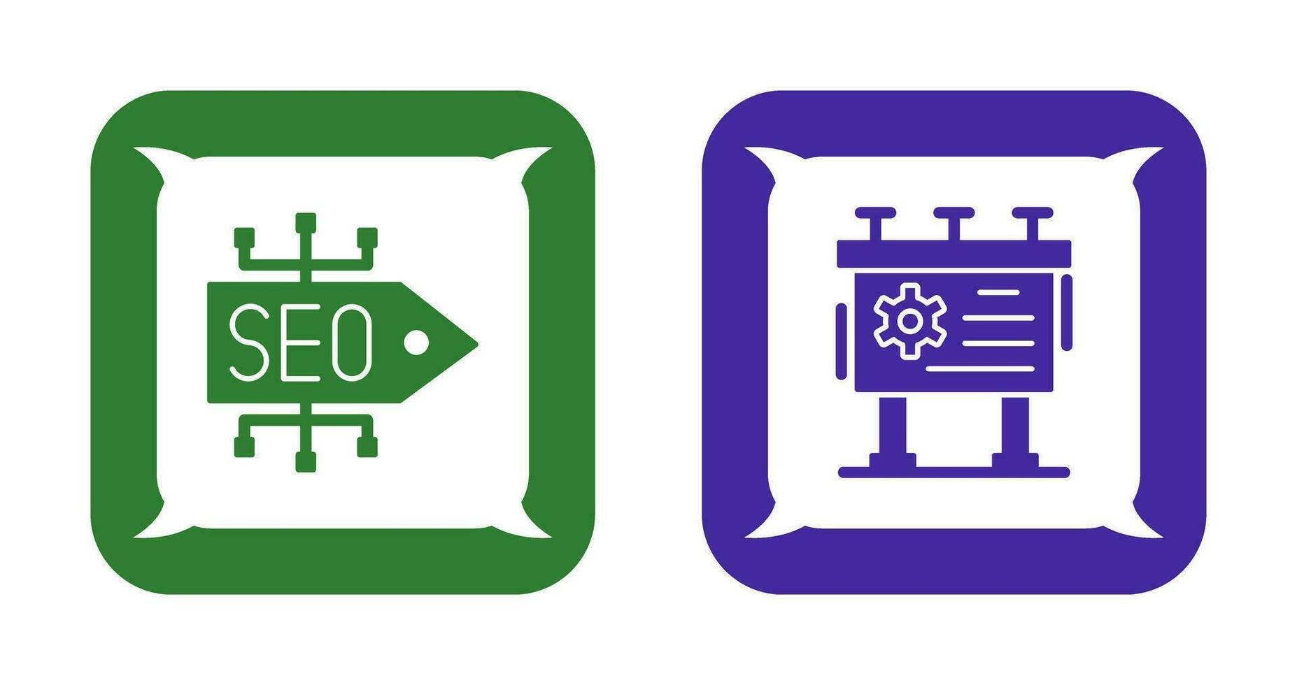 SEO Tag and Advdertisement Icon vector