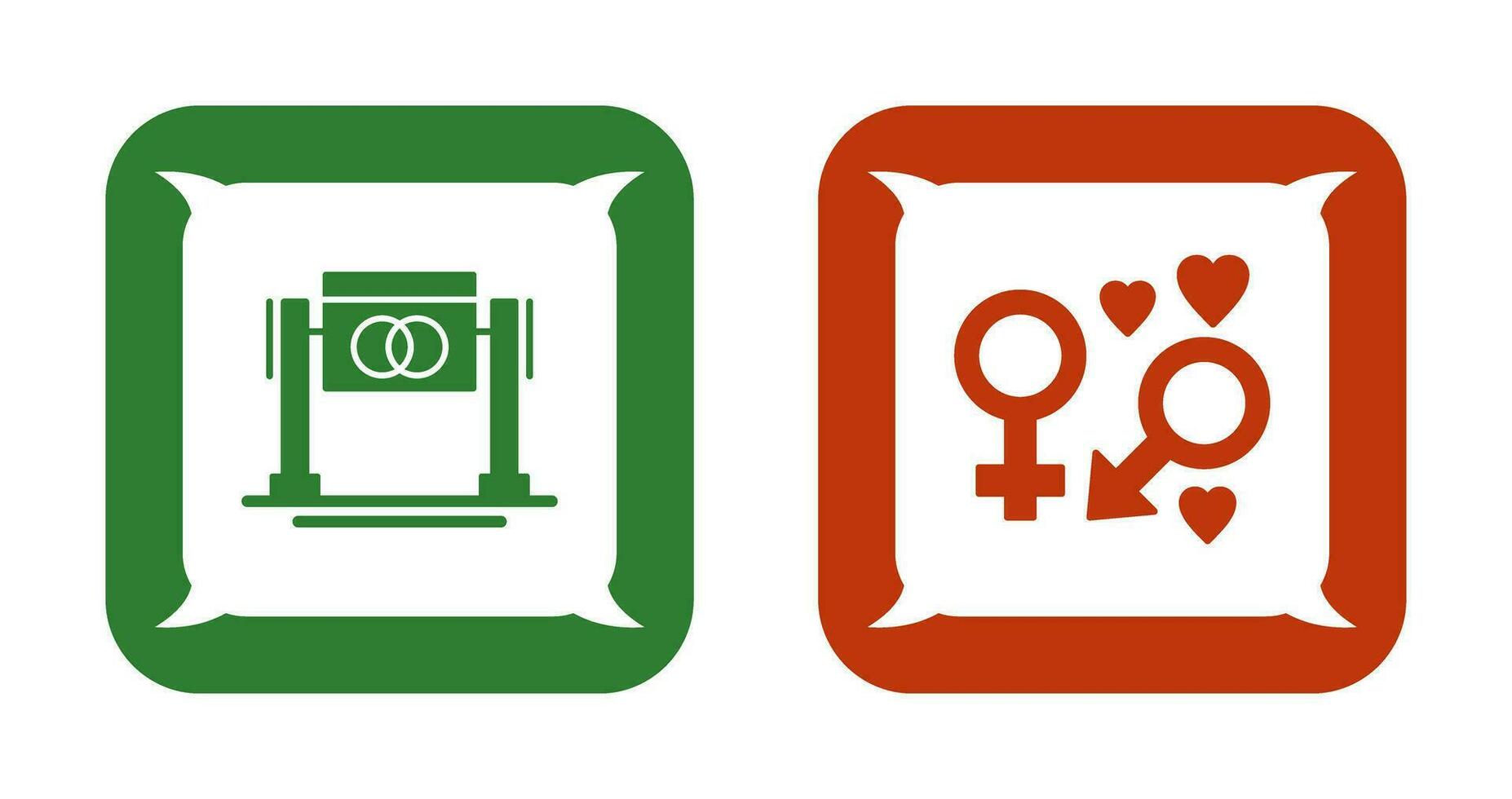 Wedding and Genders Icon vector