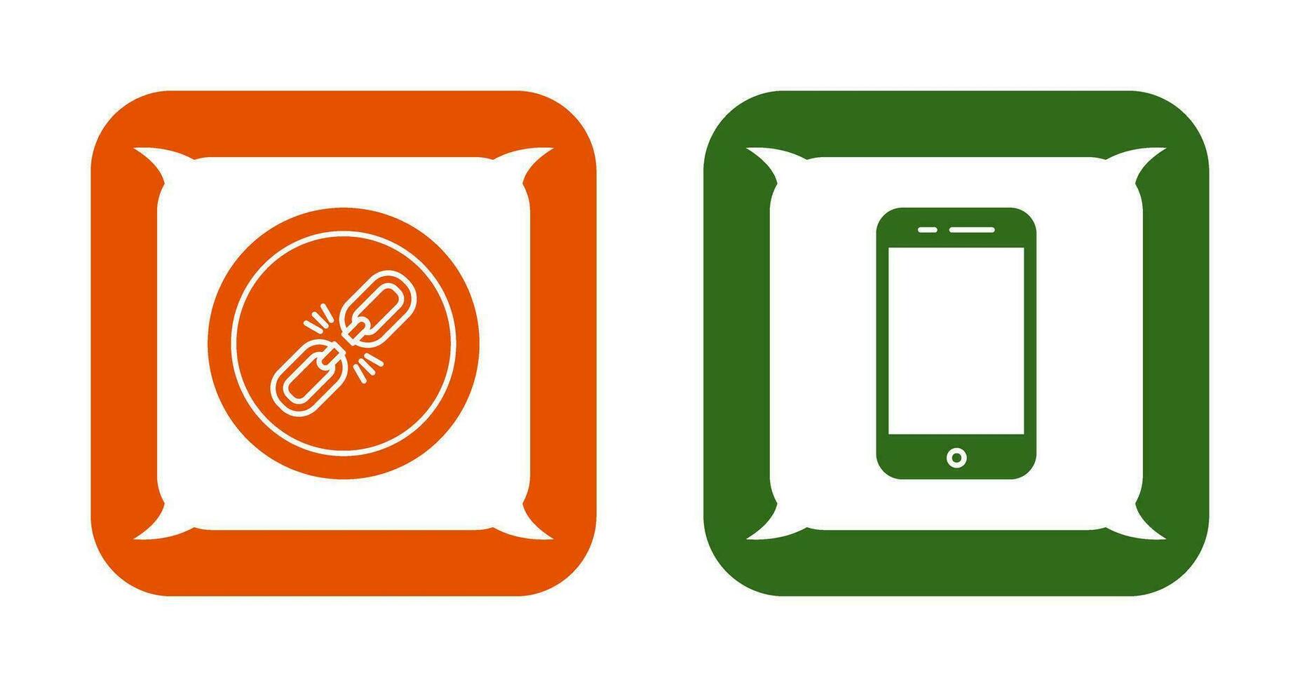 Link and Smartphone Icon vector