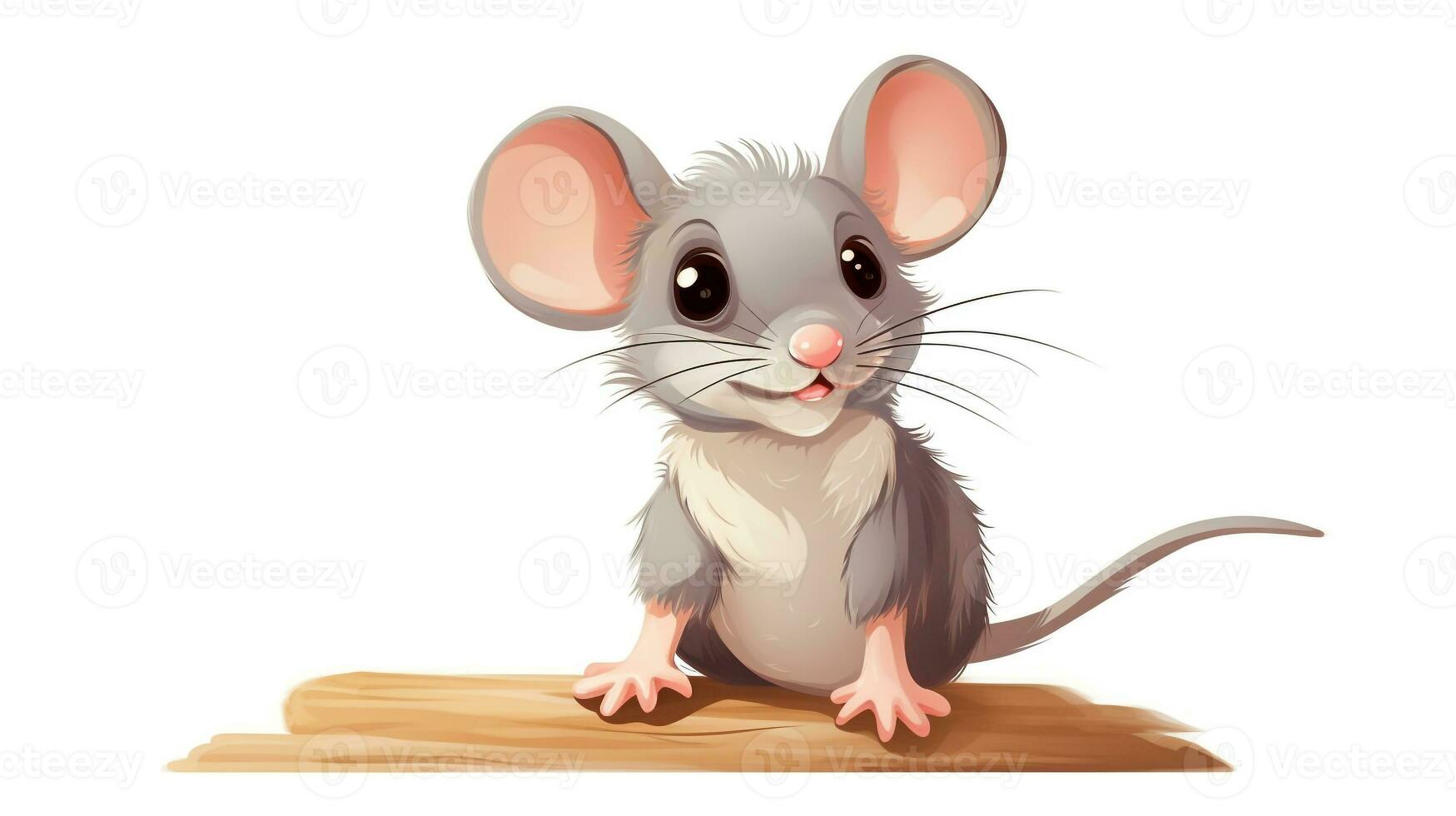 a cute little Crested Rat in vector style. Generative AI photo