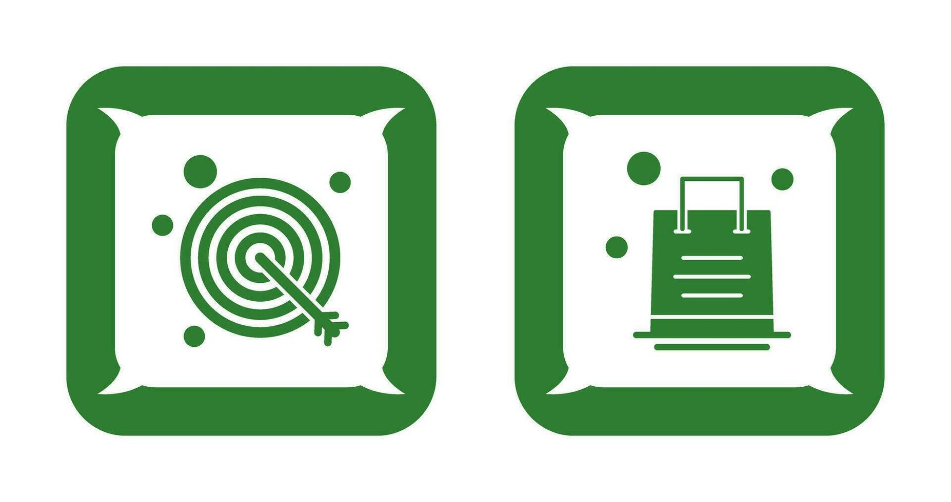 Shopping Bag and Target Icon vector