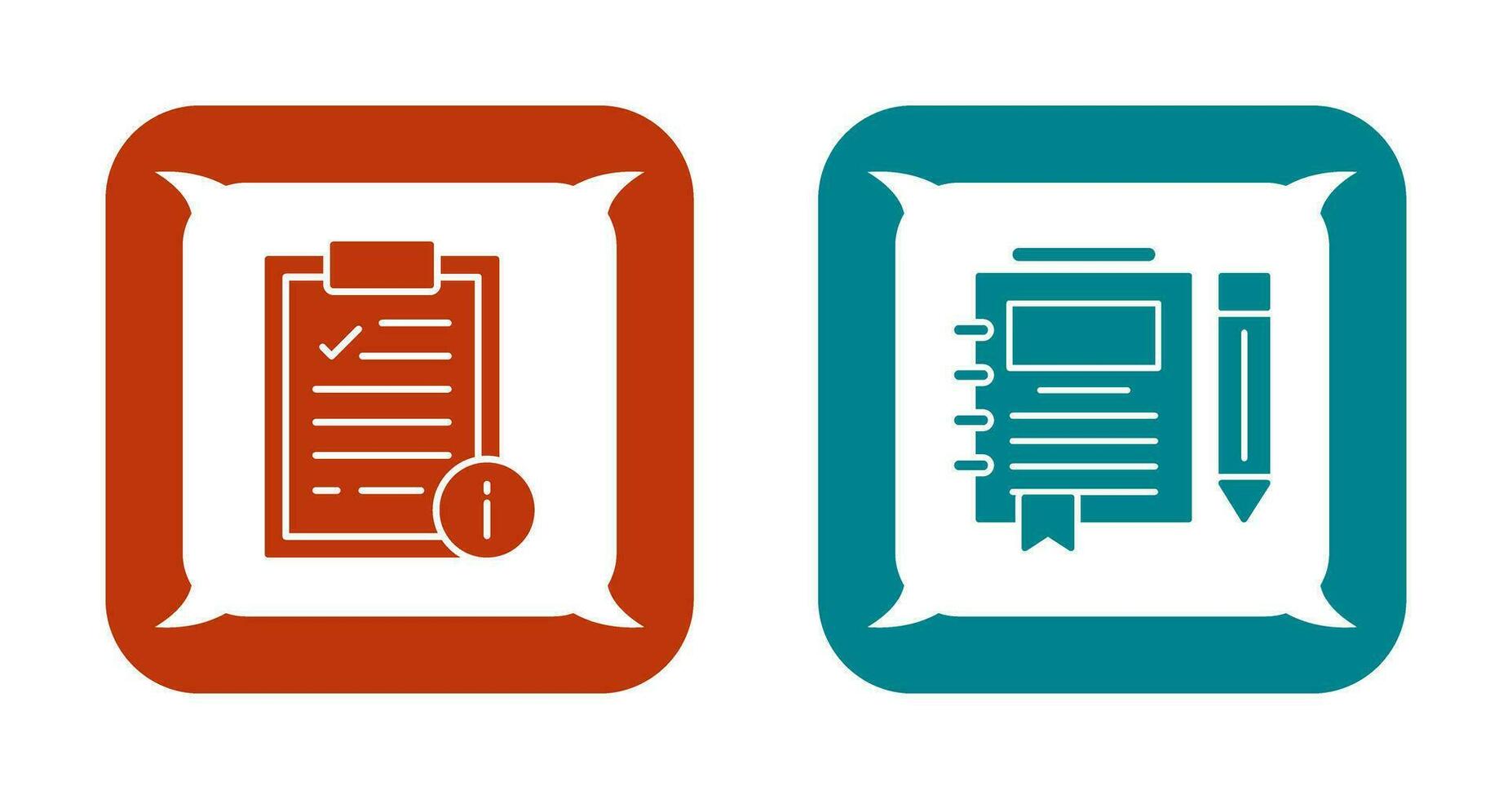 Info and Journal Icon vector